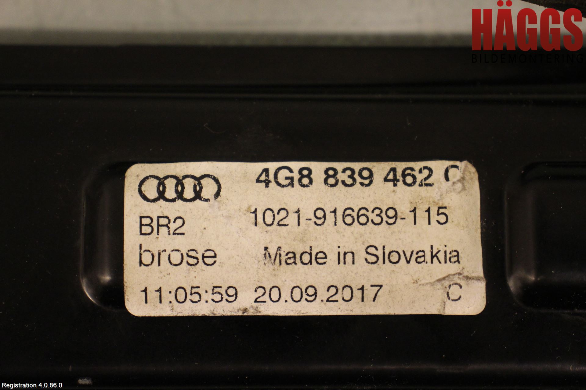 Audi A7 Sportback 4K 18- Fönsterhissmekanism