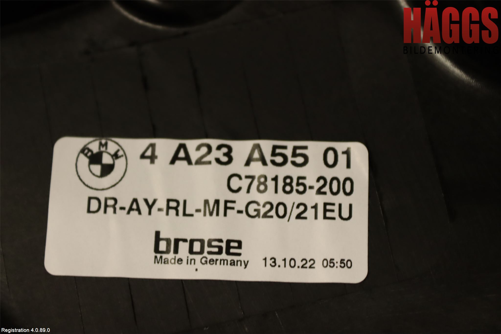BMW 3 G20/G21/G80/G81 19- Fönsterhissmekanism