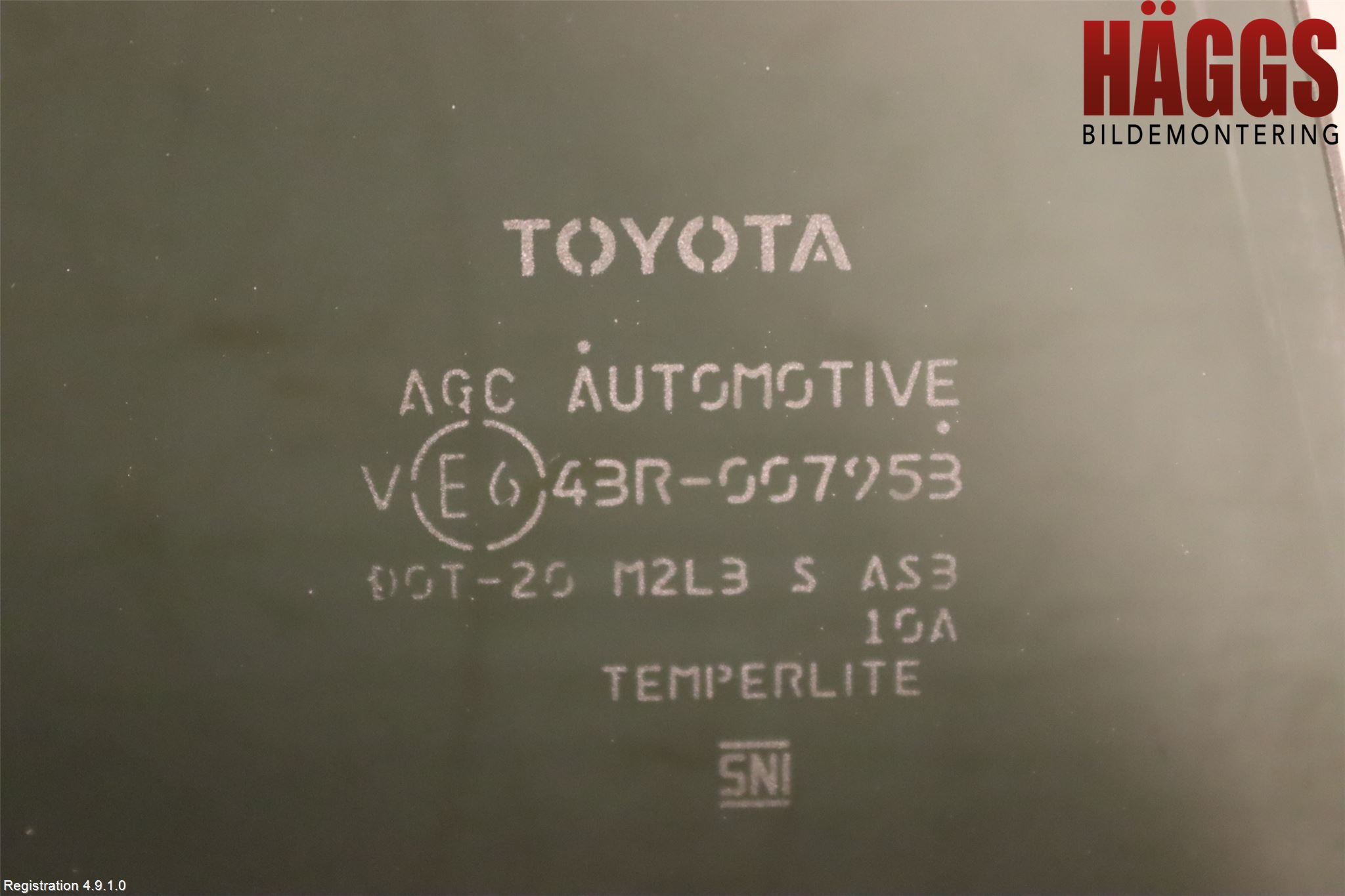 Toyota RAV4 19- Dörruta Bak Lilla Vä