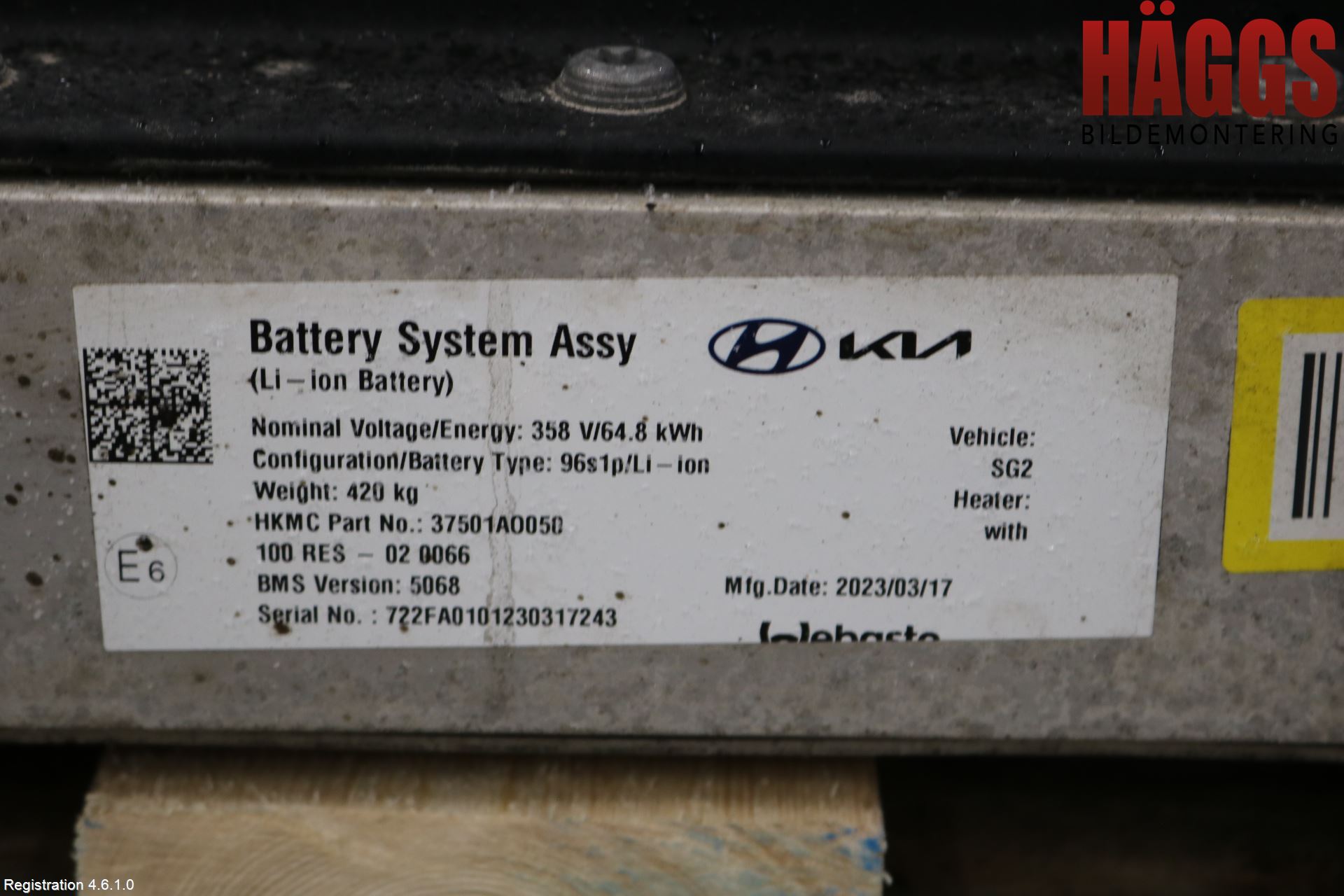 Kia NIRO (SG2) 23- Batteri Högspänning