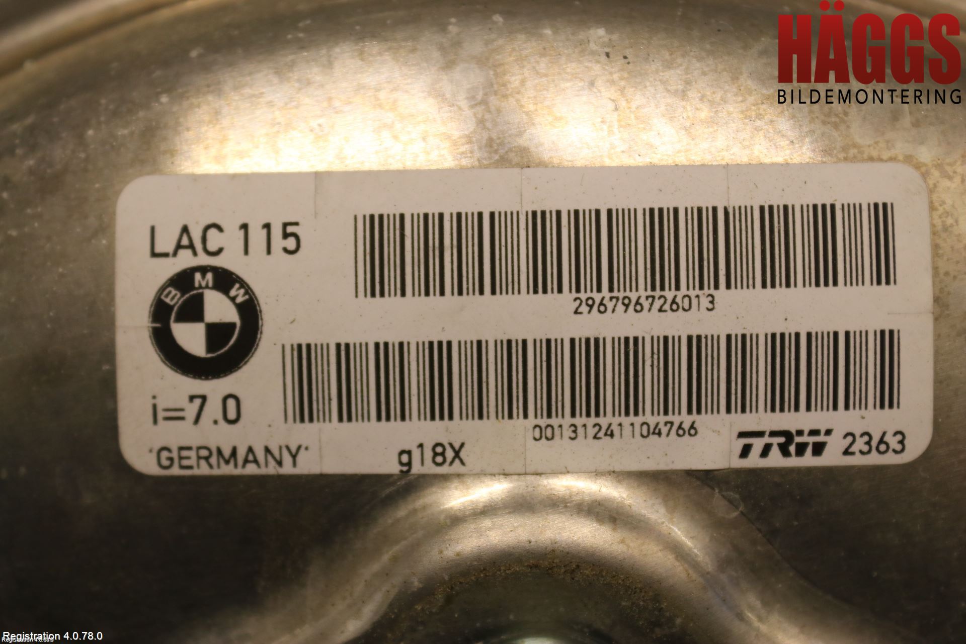 BMW 5 F10/F11/F18 09-17 Bromsservo