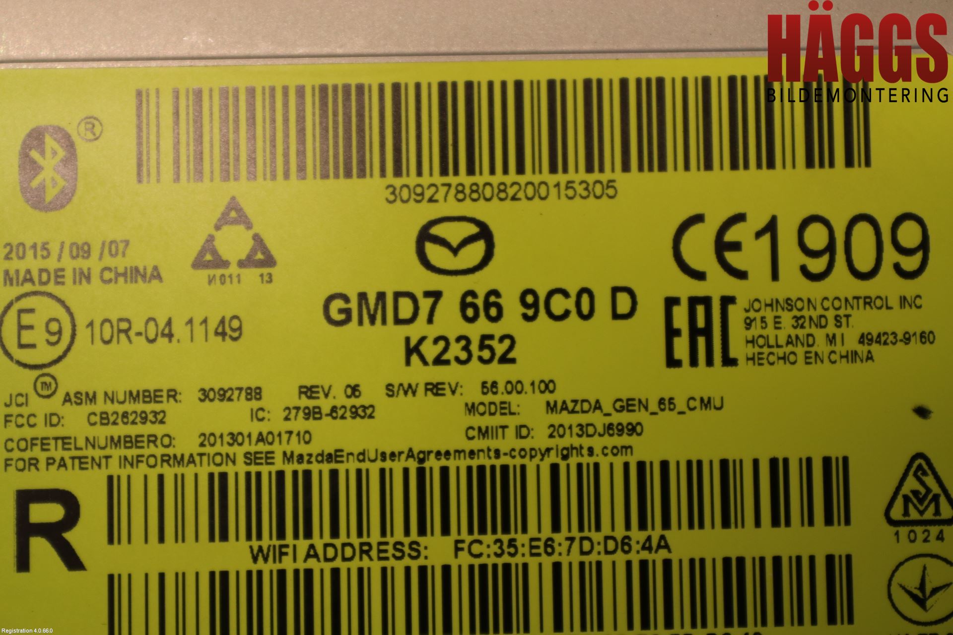 Mazda CX-3 Cd Radio - Multimediapanel