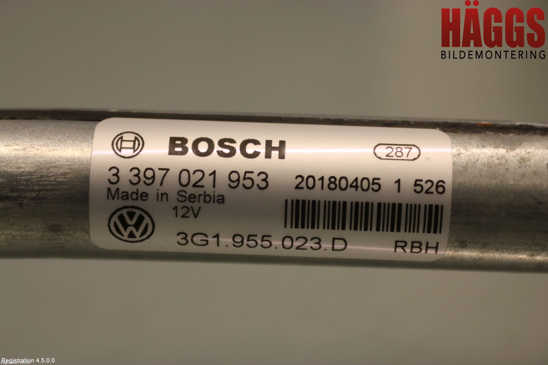 Volkswagen VW PASSAT 15-19 Torkarmotor Vindruta