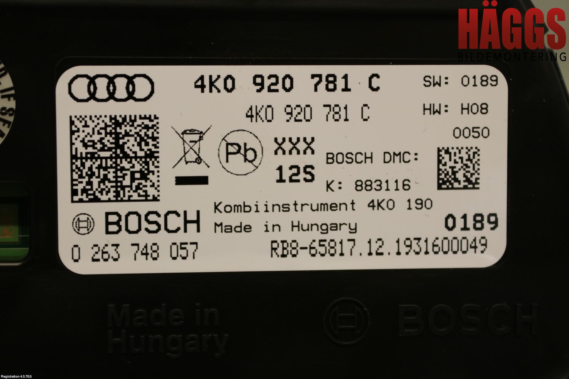 Audi A6 F2/C8 19- Instrument Komb