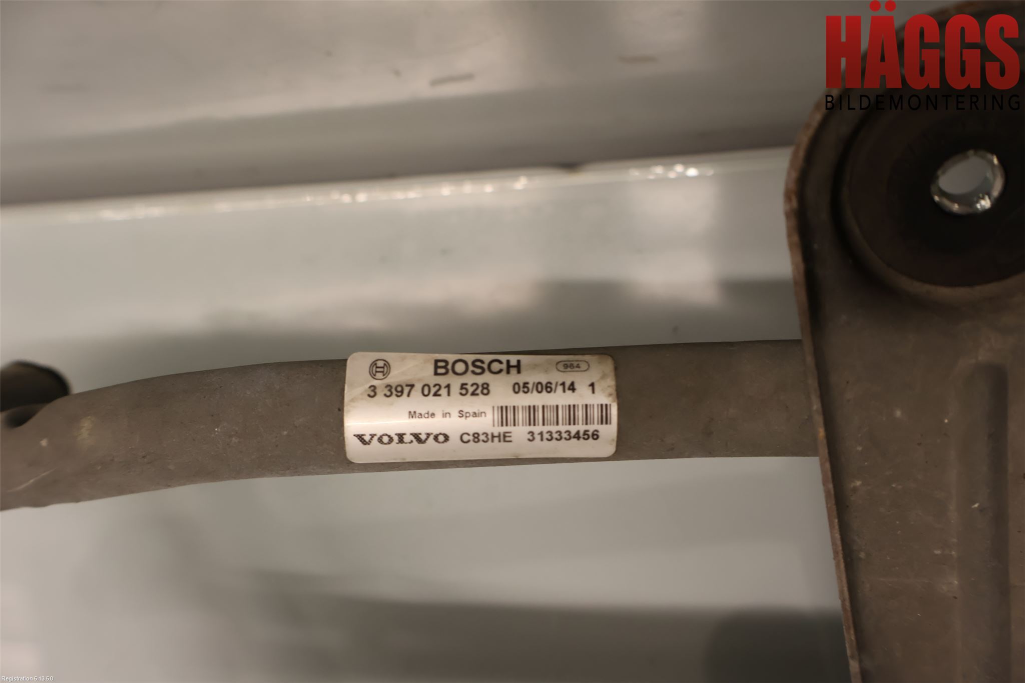 Volvo V70 14-16 Torkarmotor Vindruta