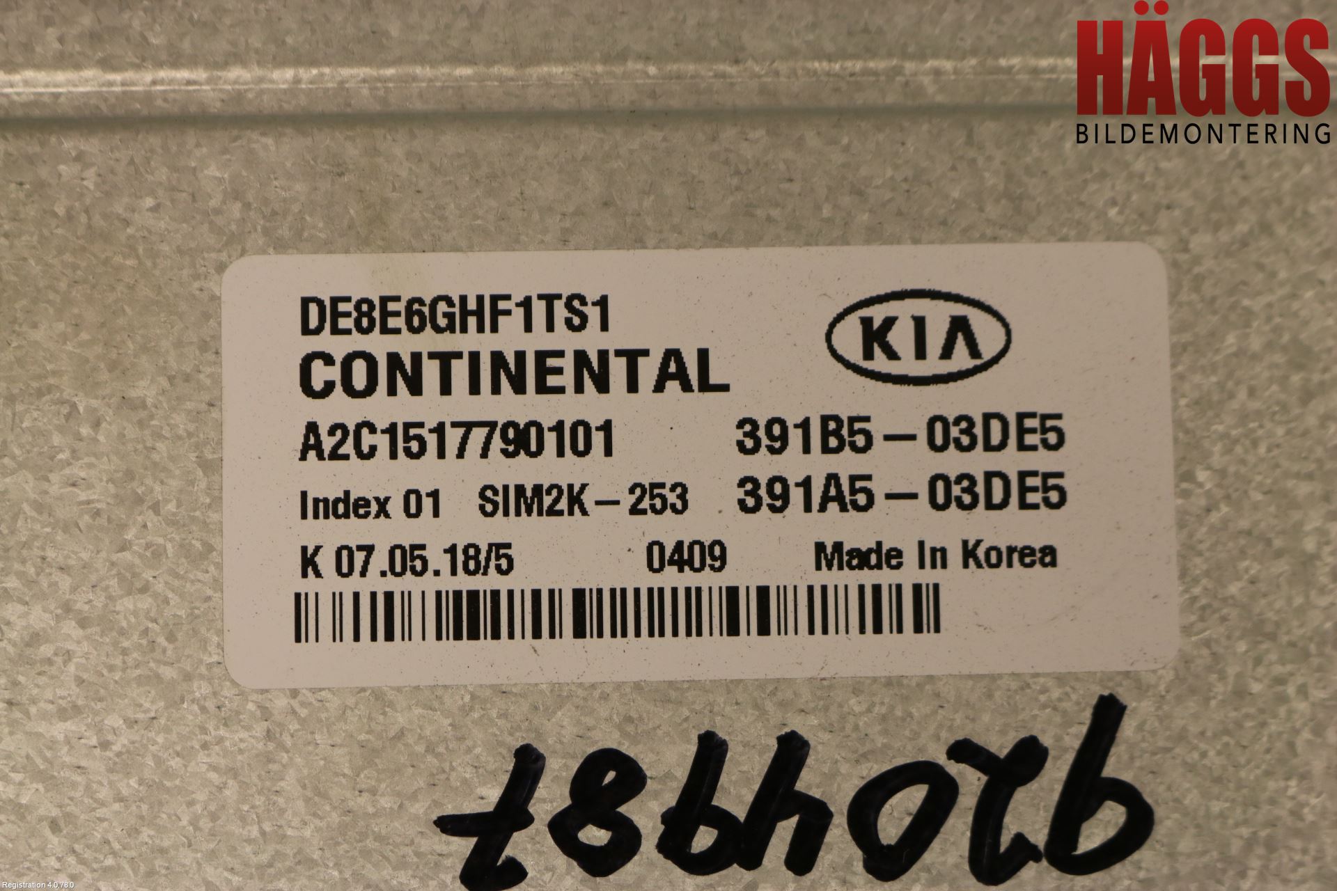 Kia NIRO (DE) 17-22 Styrenhet Insprut Bensin