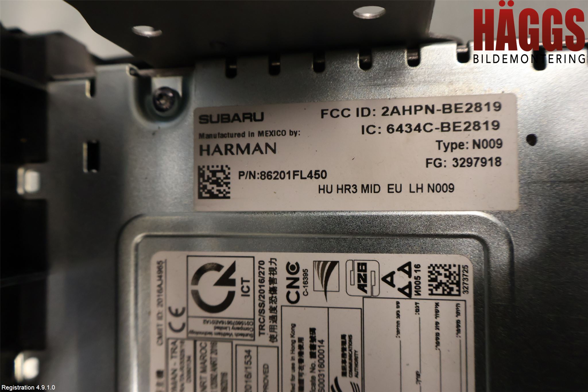 Subaru XV 18-22 Cd Radio - Multimediapanel