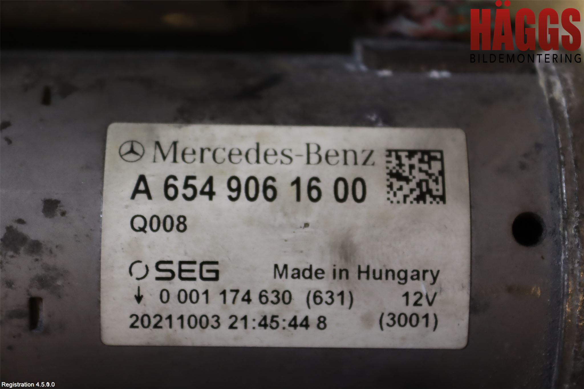 Mercedes-Benz MB VITO/V-KLASS (W640,W447,W448) 14- Startmotor Diesel