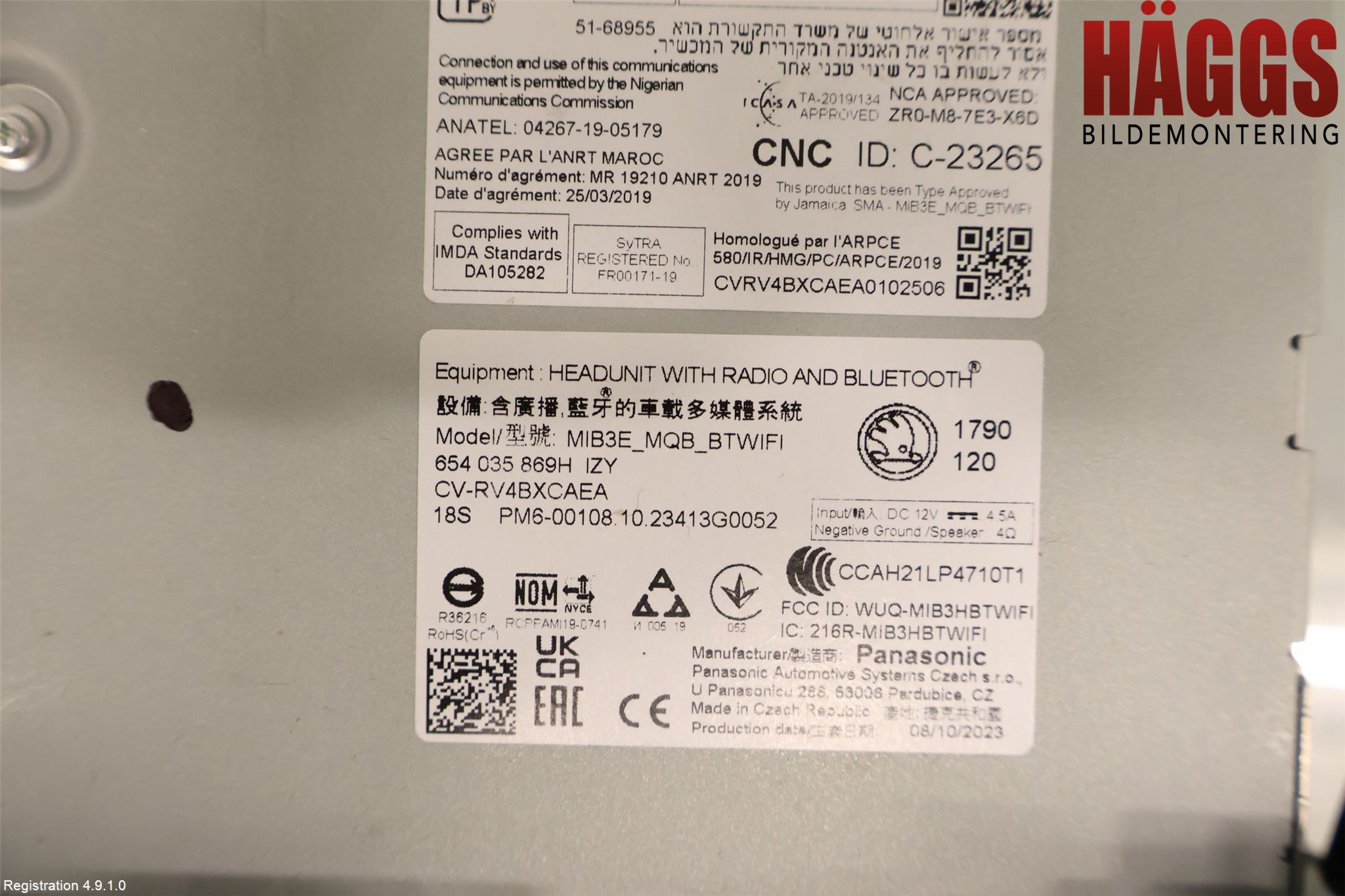 Skoda FABIA 22- Multifunktionsdisplay