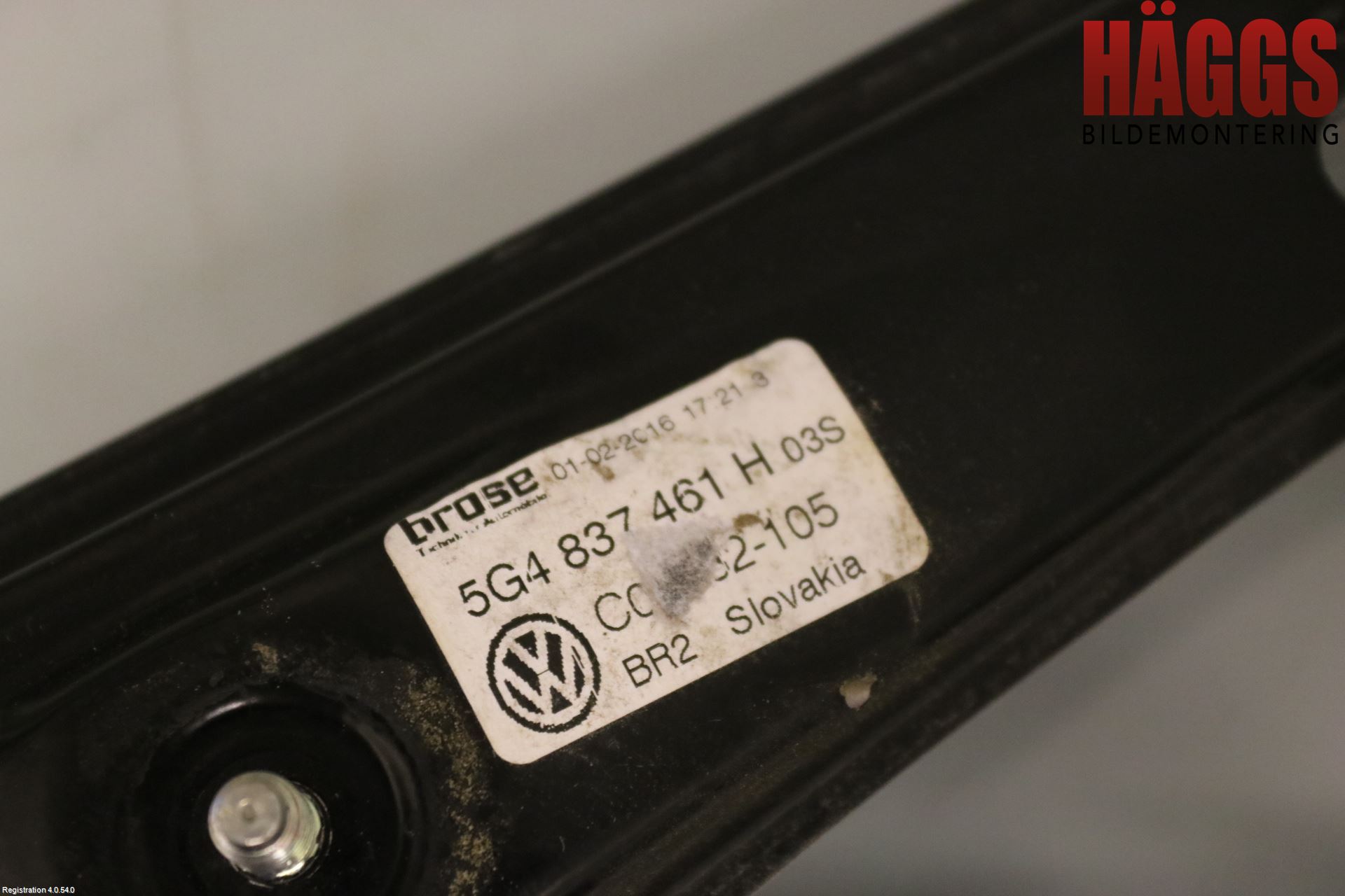 Volkswagen VW GOLF / E-GOLF VII 13-20 Fönsterhissmekanism