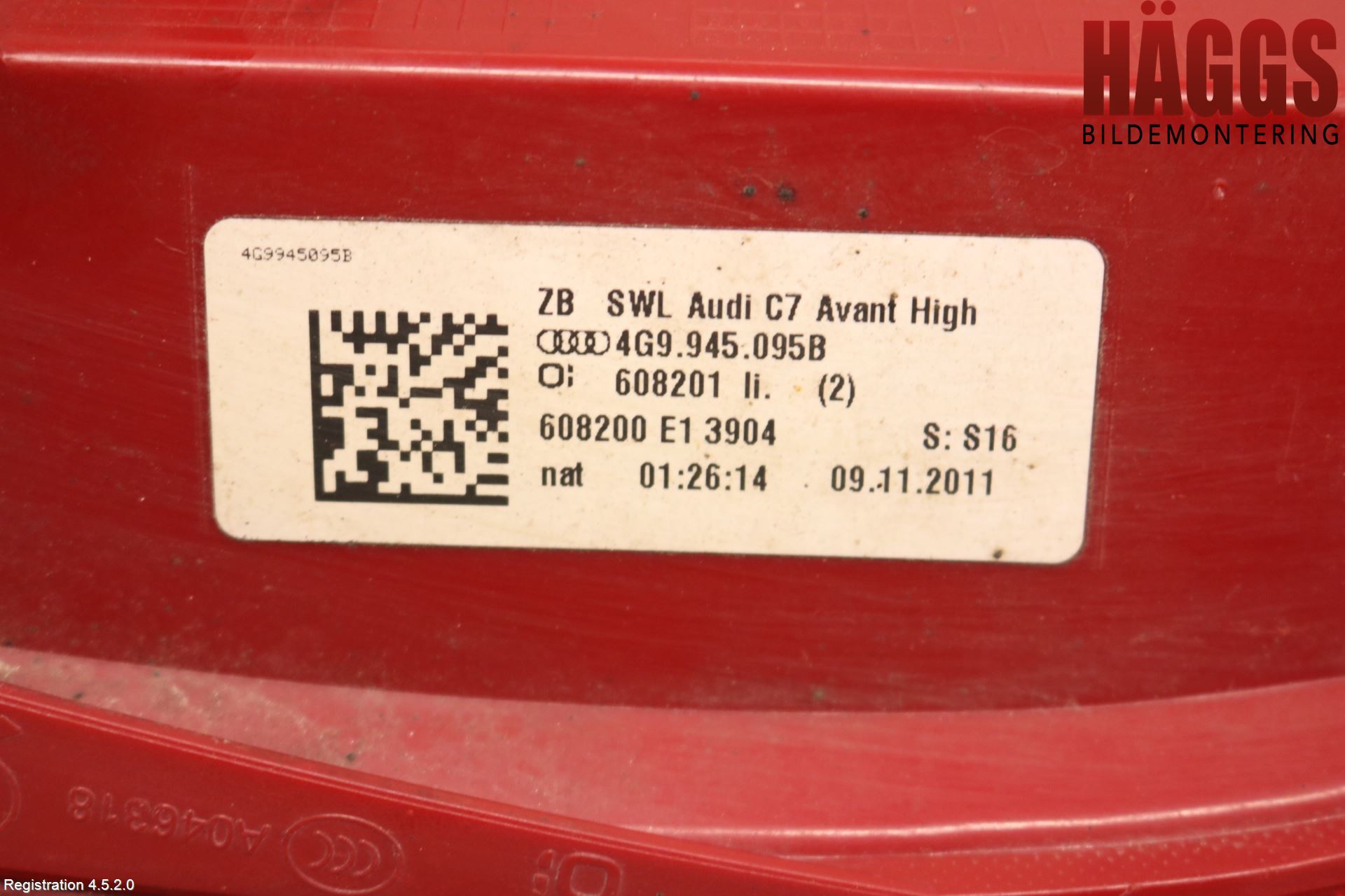 Audi A6/S6 4G 11-18 Bakljus Vänster