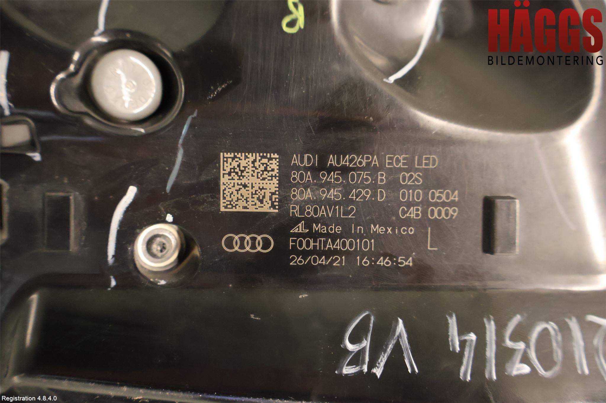 Audi Q5/SQ5 17- Bakljus Lucka Vä