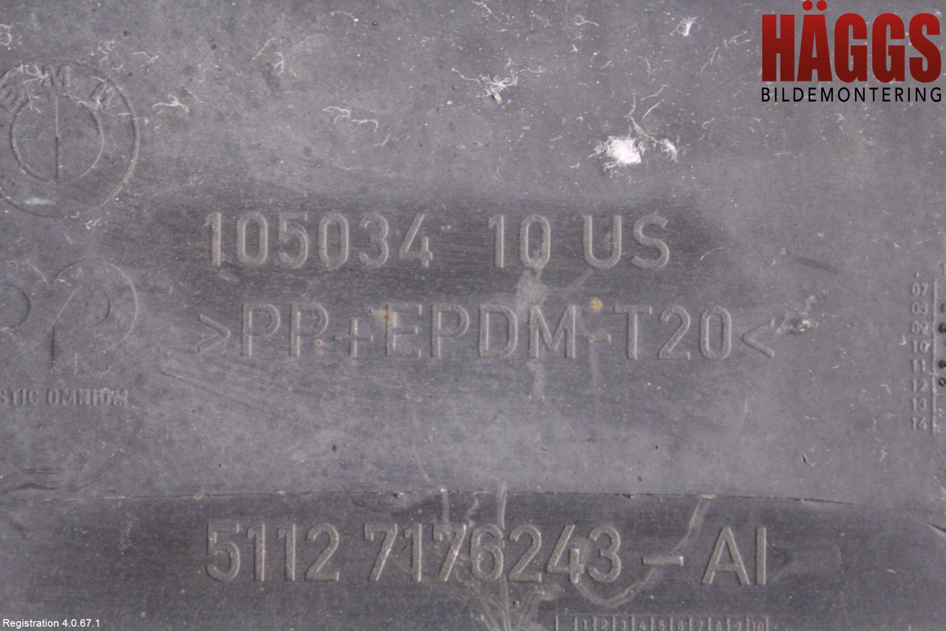 BMW X6 E71/E72   08-14 Stötfångarbeklädnad Bak