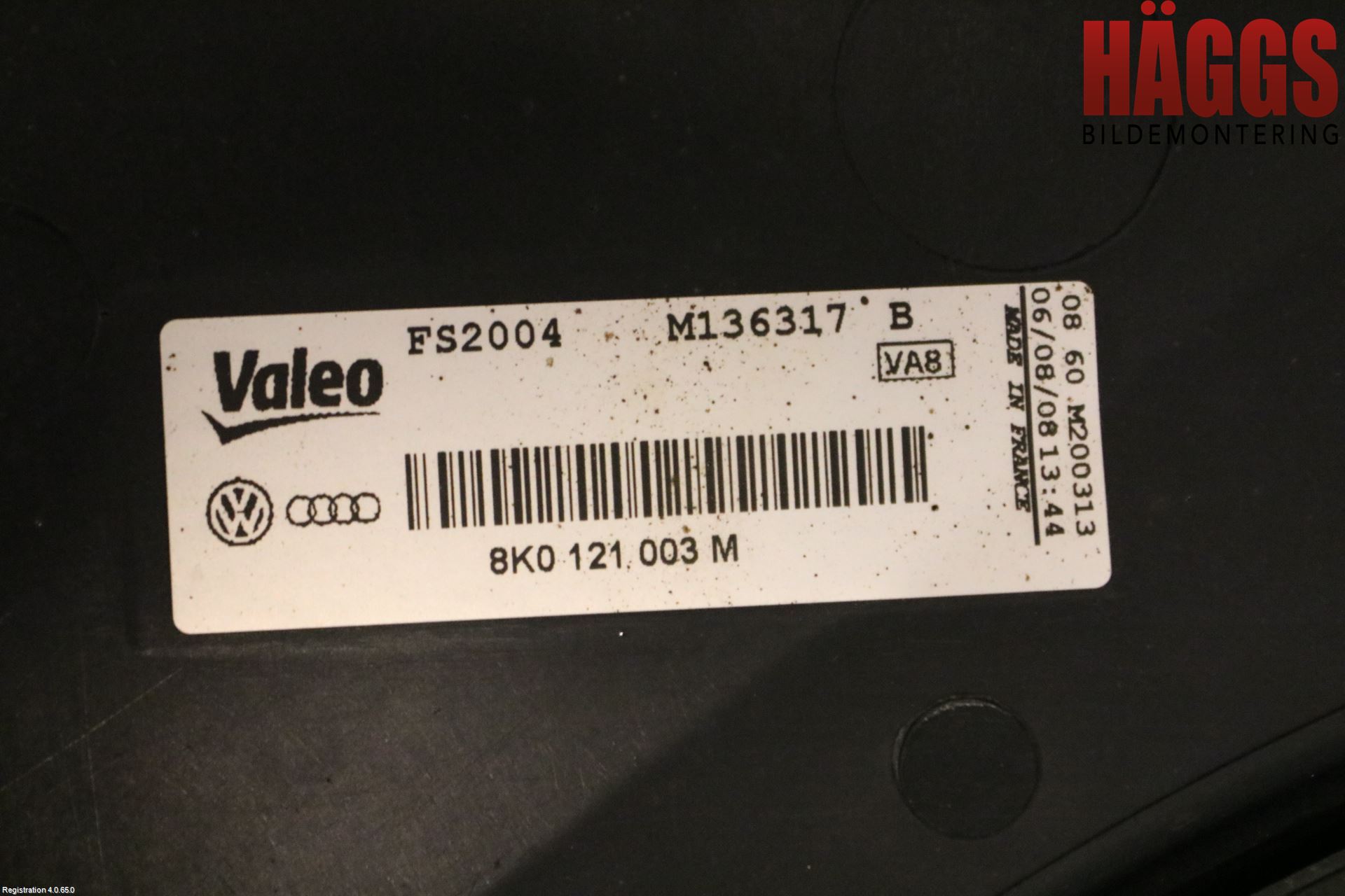 Audi A4/S4 08-11 Kylfläkt El