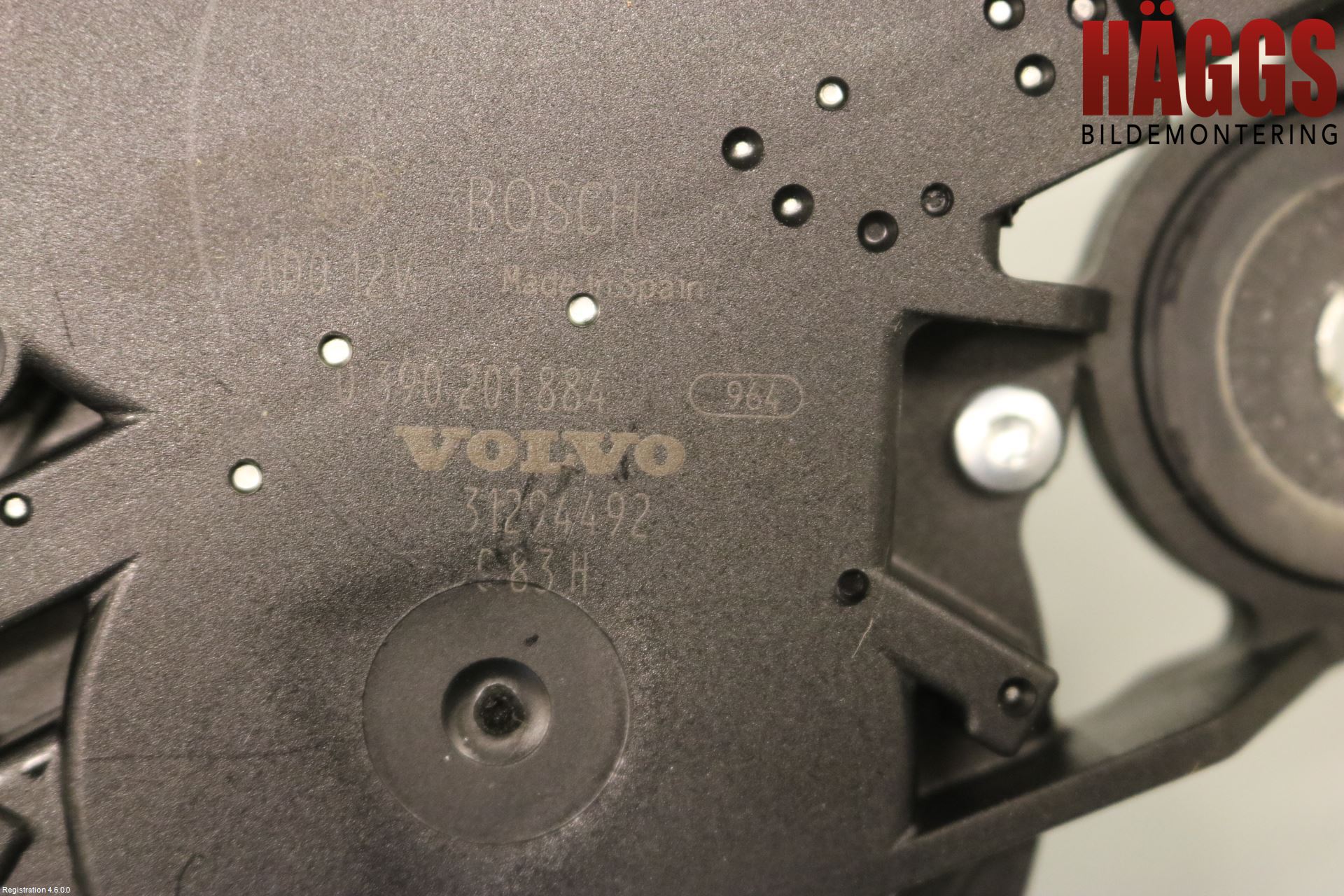 Volvo V60 14-18 Torkarmotor Baklucka