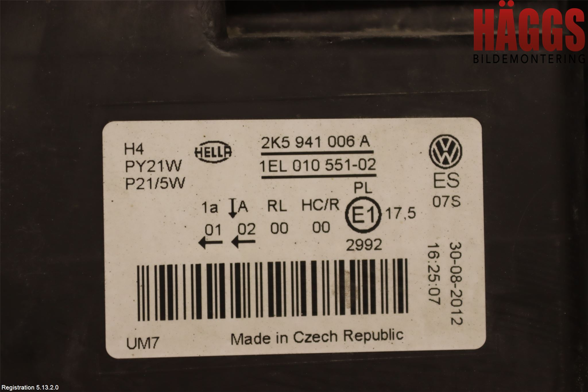Volkswagen VW CADDY 11-15 Strålkastare Höger