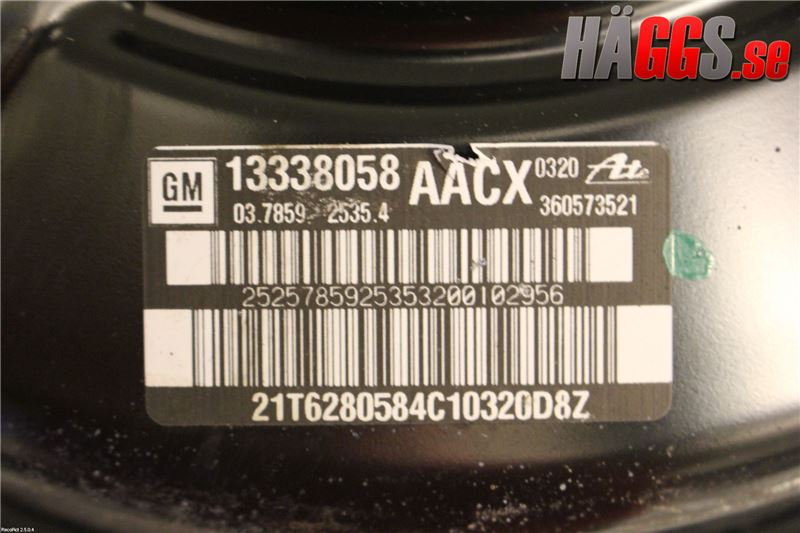 Opel ASTRA J 10-15 Bromsservo