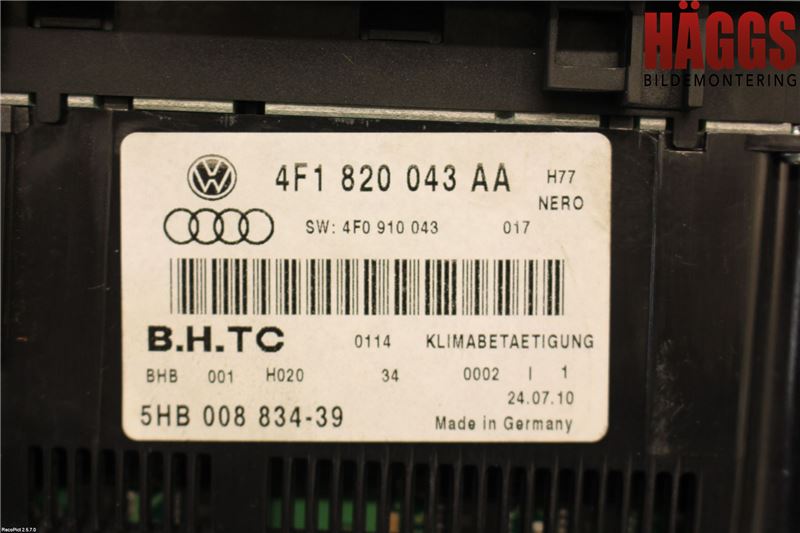 Audi A6/S6     05-11 Ac Styrenhet Ac Manöveren