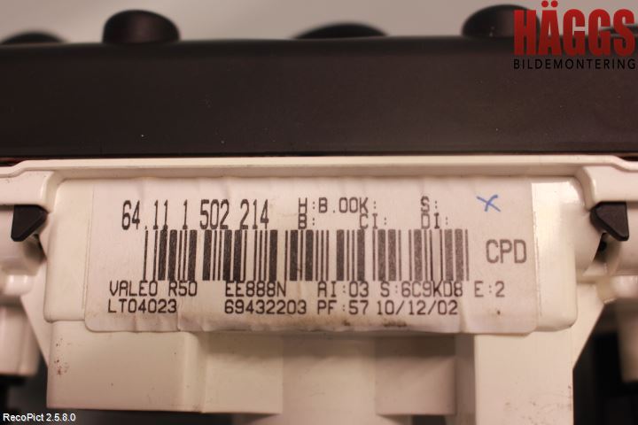 Mini COUPE R50/53 01-06 Värmereglage