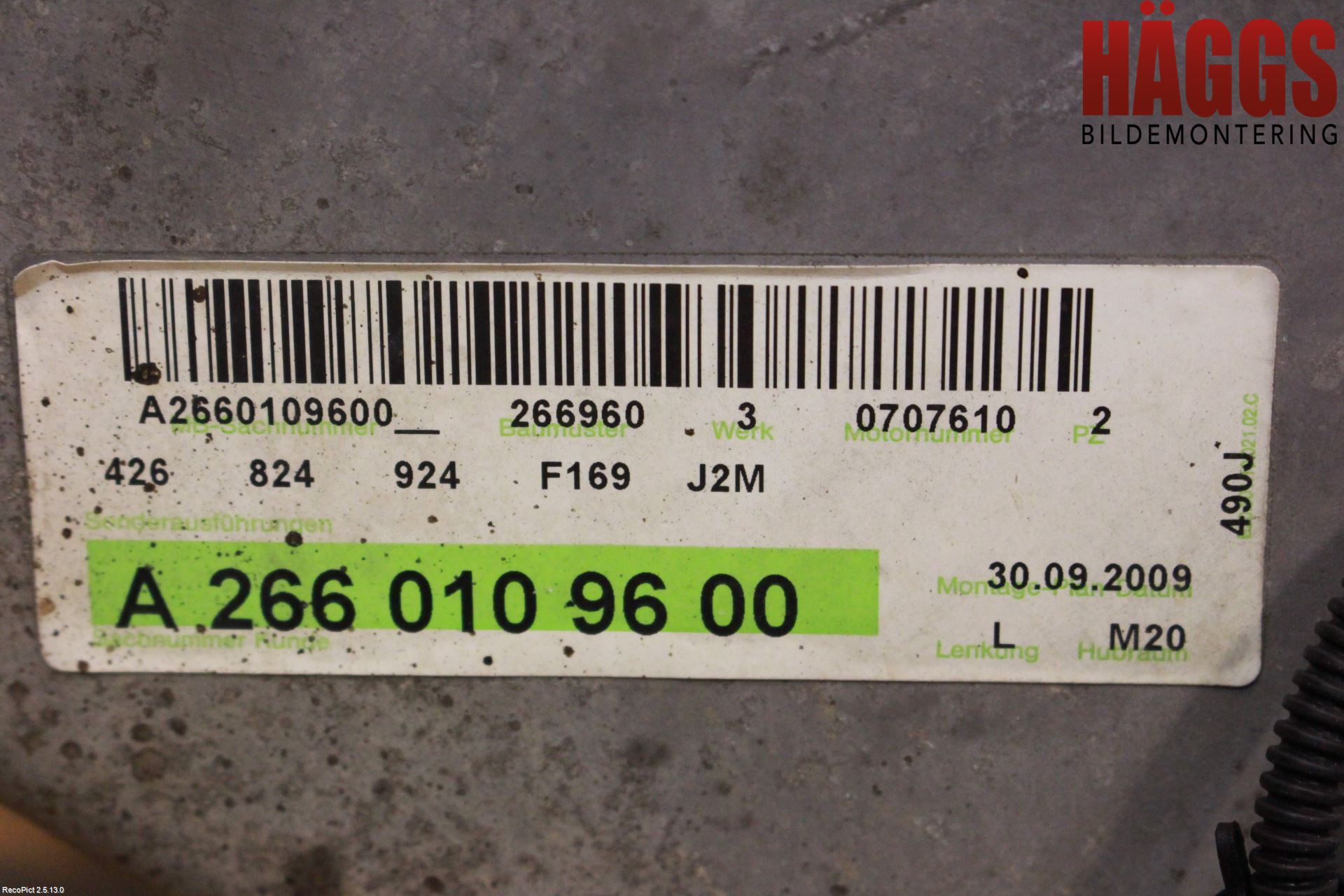 Mercedes-Benz MB B-KLASS (W245) 05-12 Motor Bensin