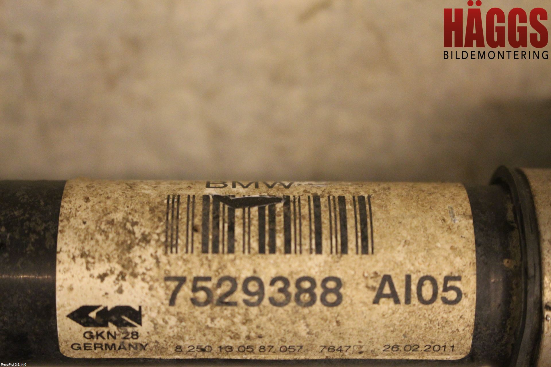 BMW 3 E90/91 SED/TOU 05-12 Drivaxel Fram Höger
