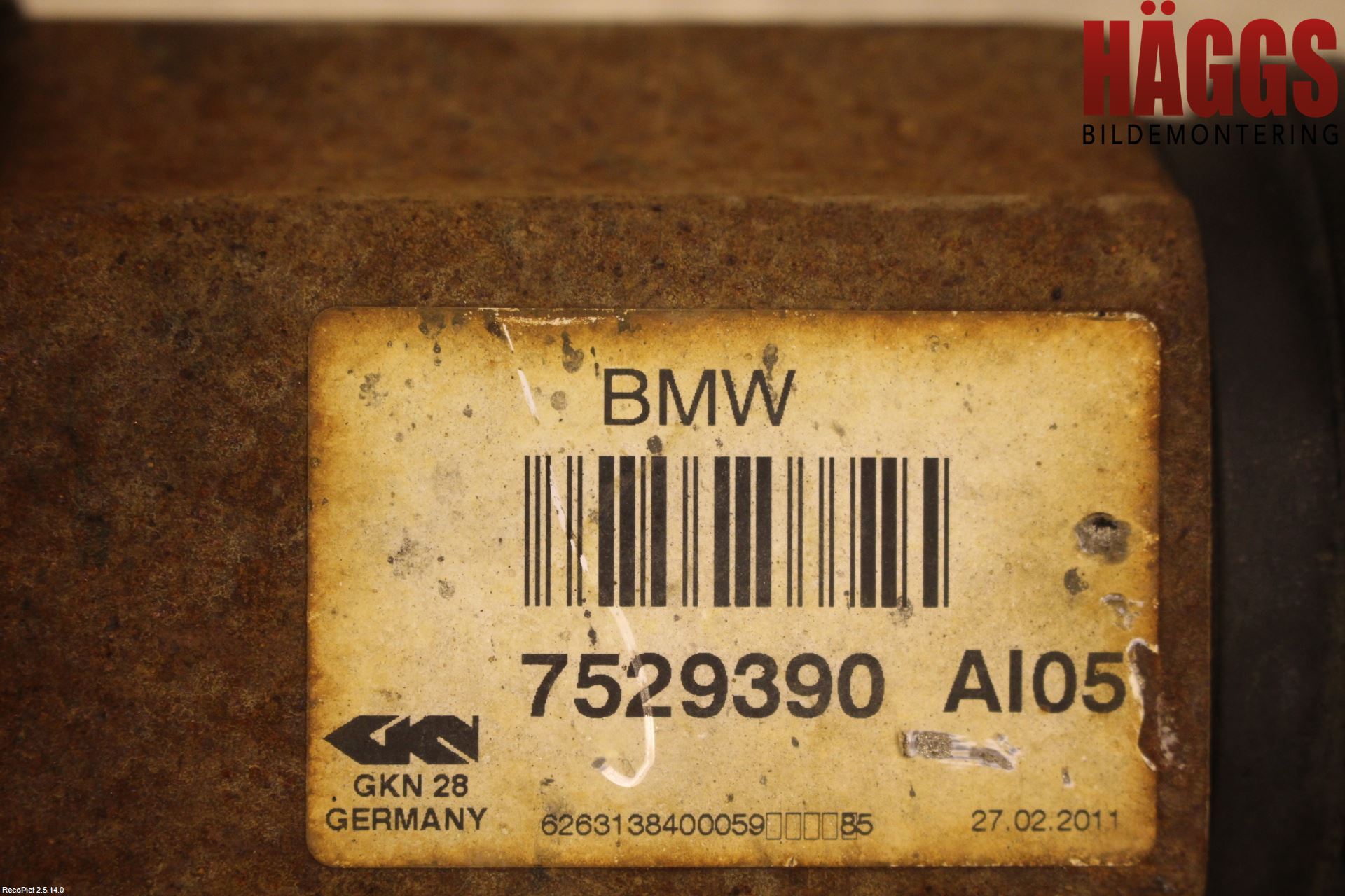 BMW 3 E90/91 SED/TOU 05-12 Drivaxel Fram Höger