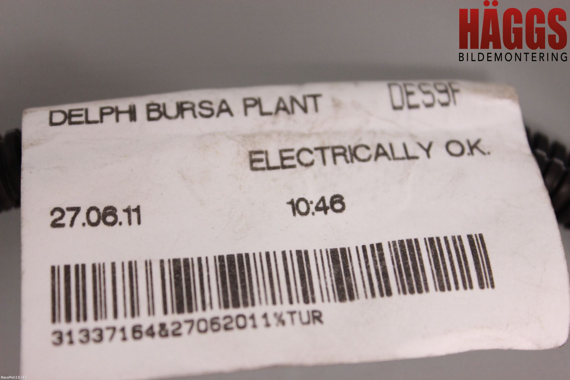 Volvo V60 11-13 Batterikabel