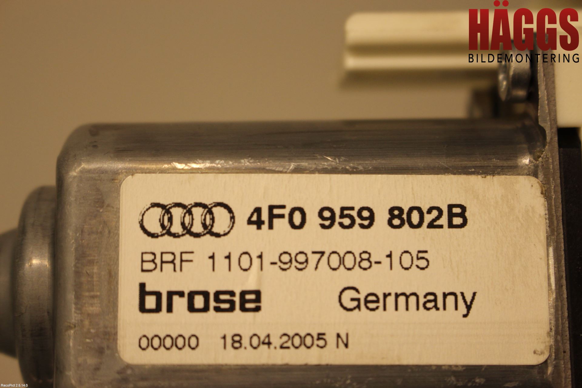 Audi A6/S6     05-11 Fönsterhissmotor