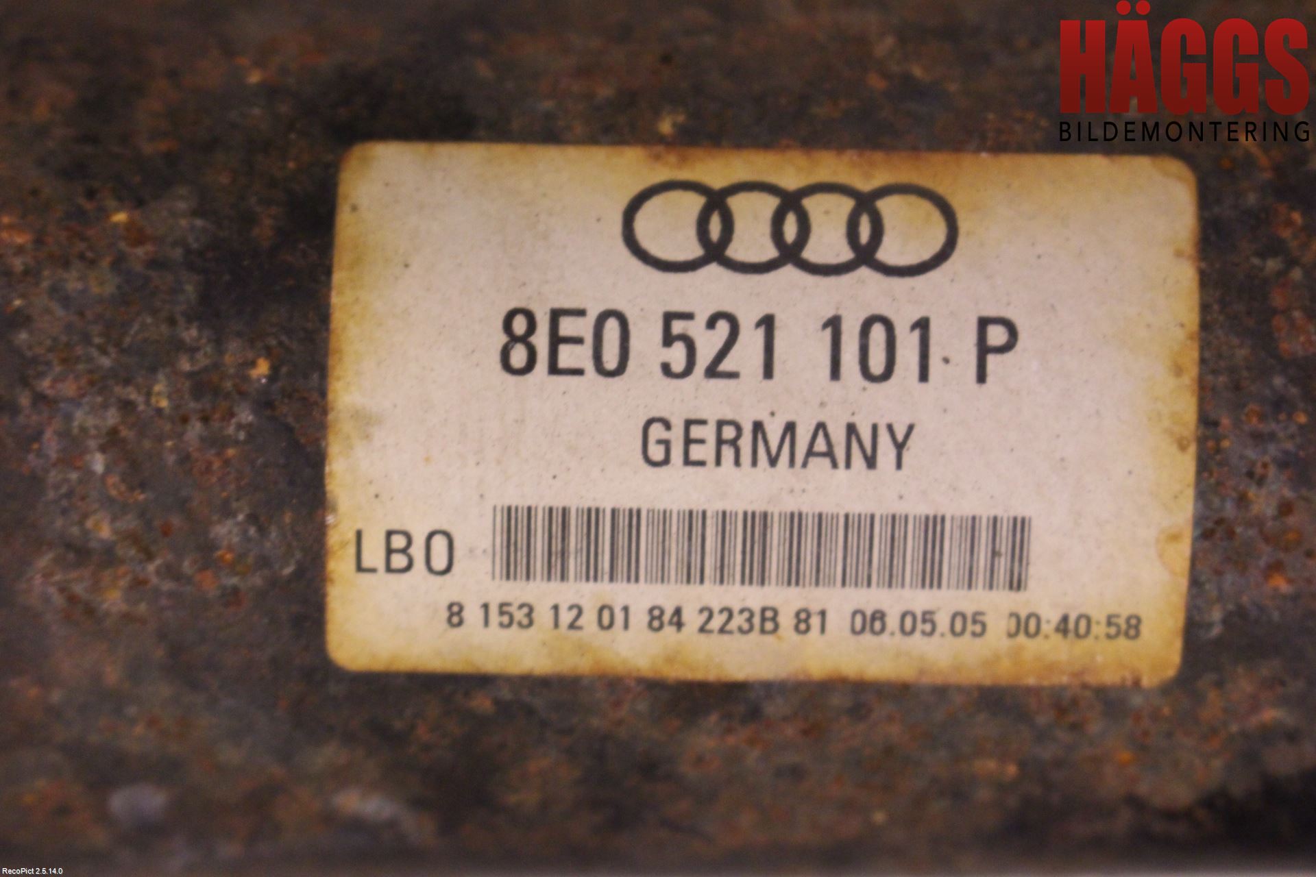 Audi A4/S4 05-07 Mellanaxel Komp