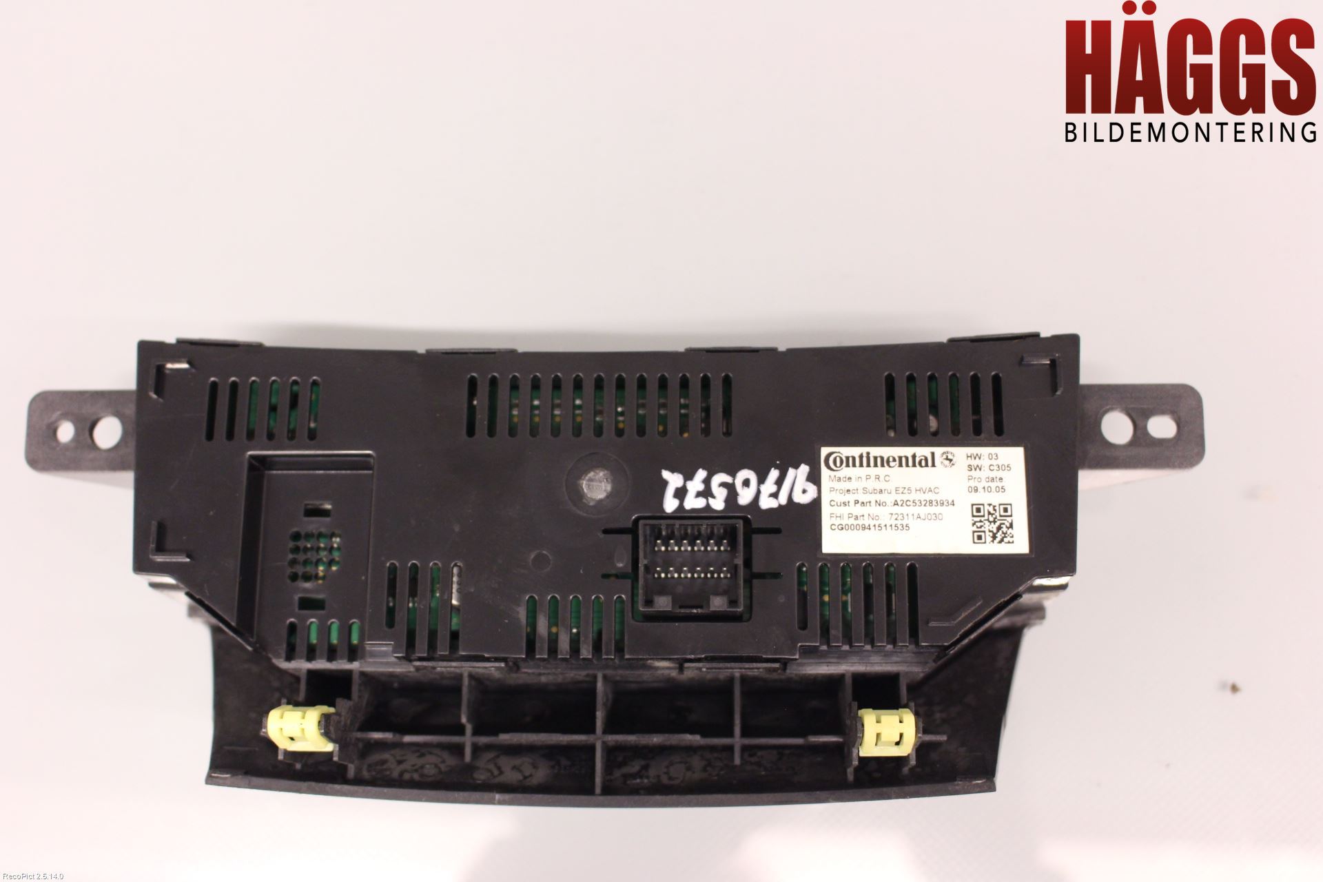 Subaru OUTBACK 10-15 Ac Styrenhet Ac Manöveren