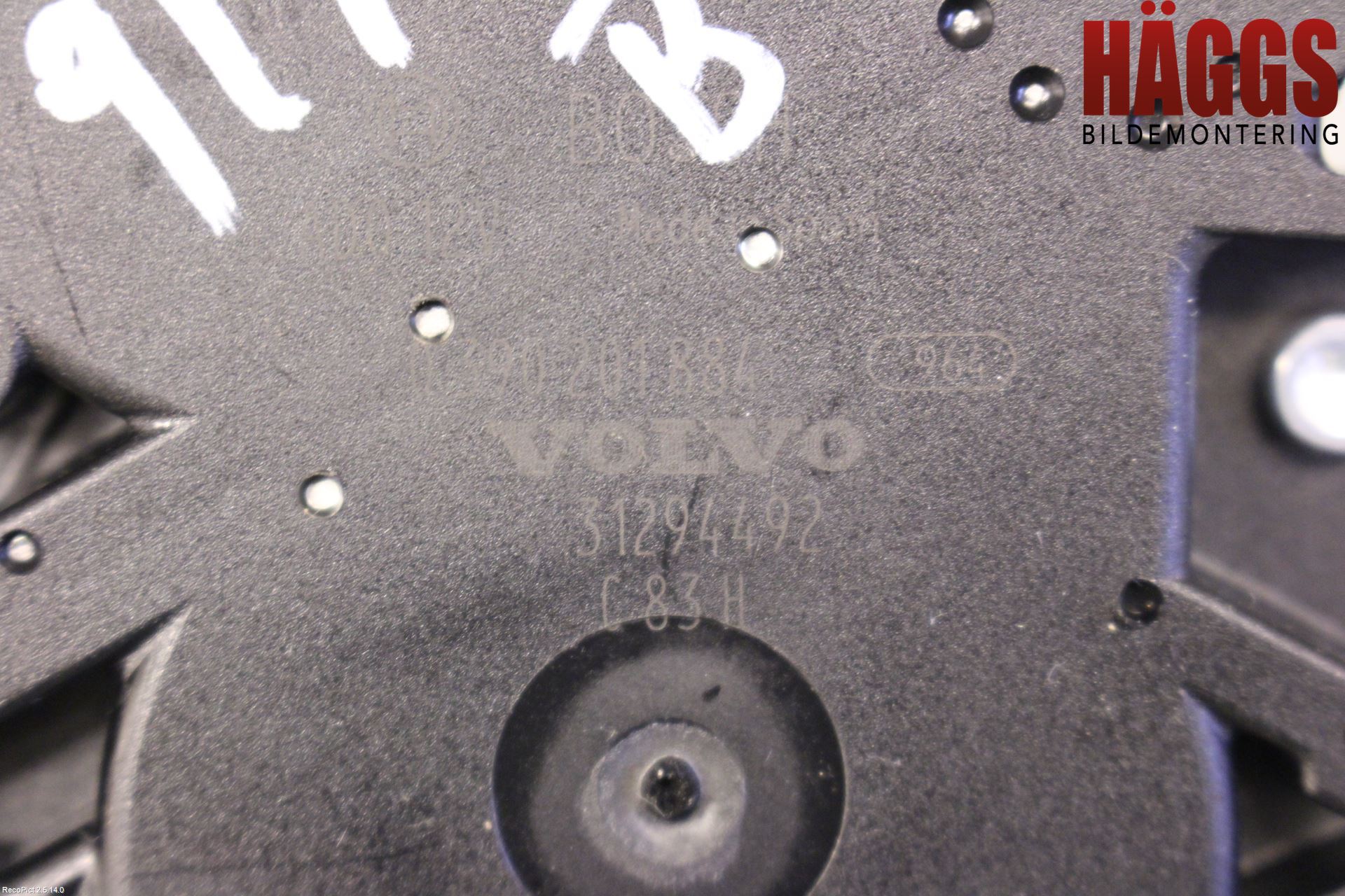 Volvo V60 11-13 Torkarmotor Baklucka