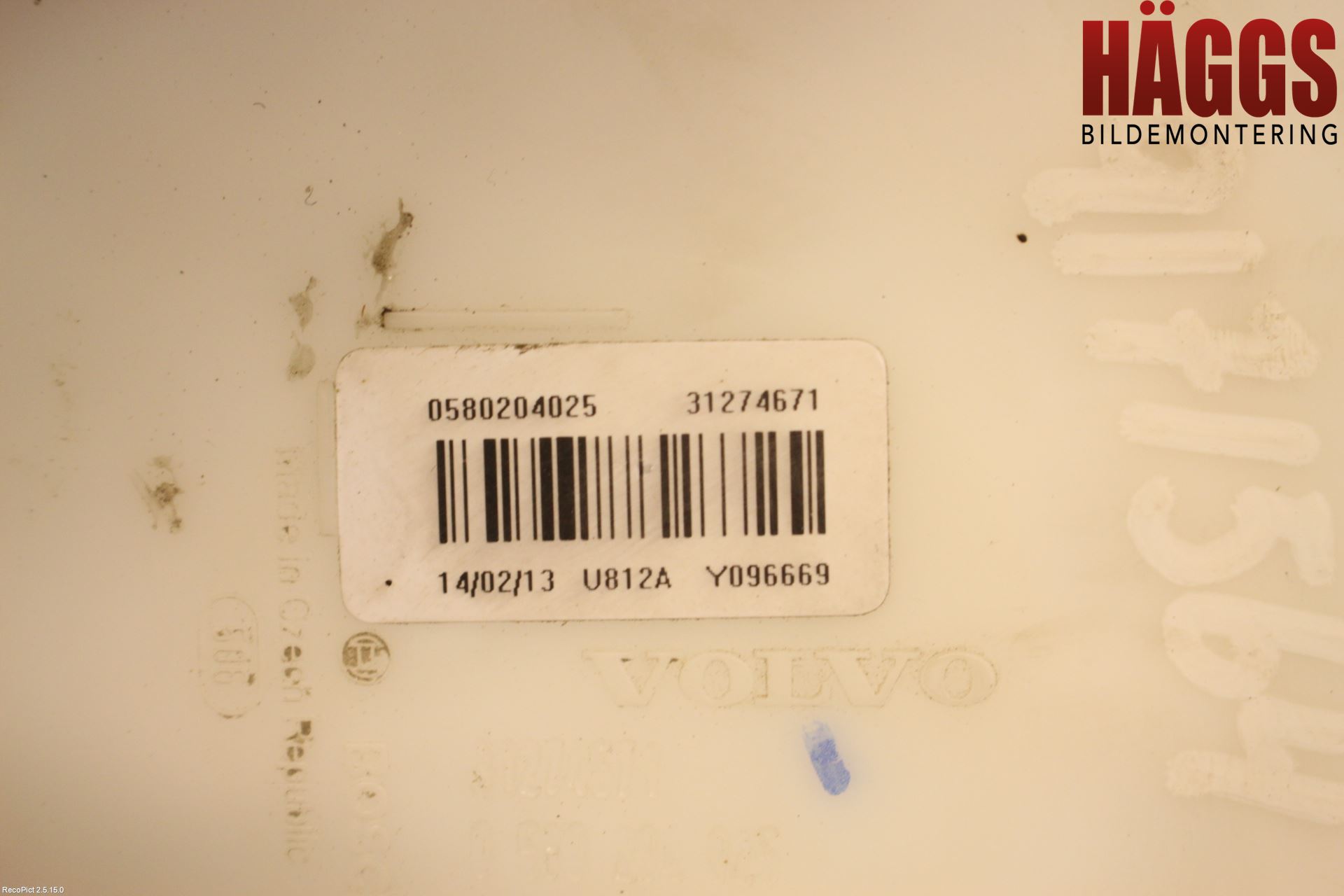 Volvo V60 11-13 Givare Tank