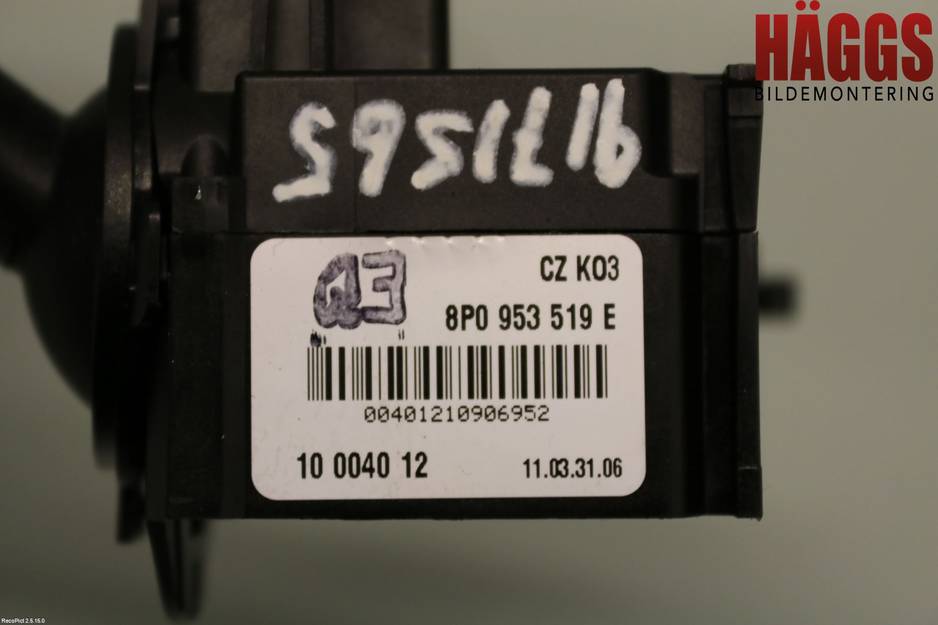 Audi A3/S3 05-13 Spak Torkar-Spolomk