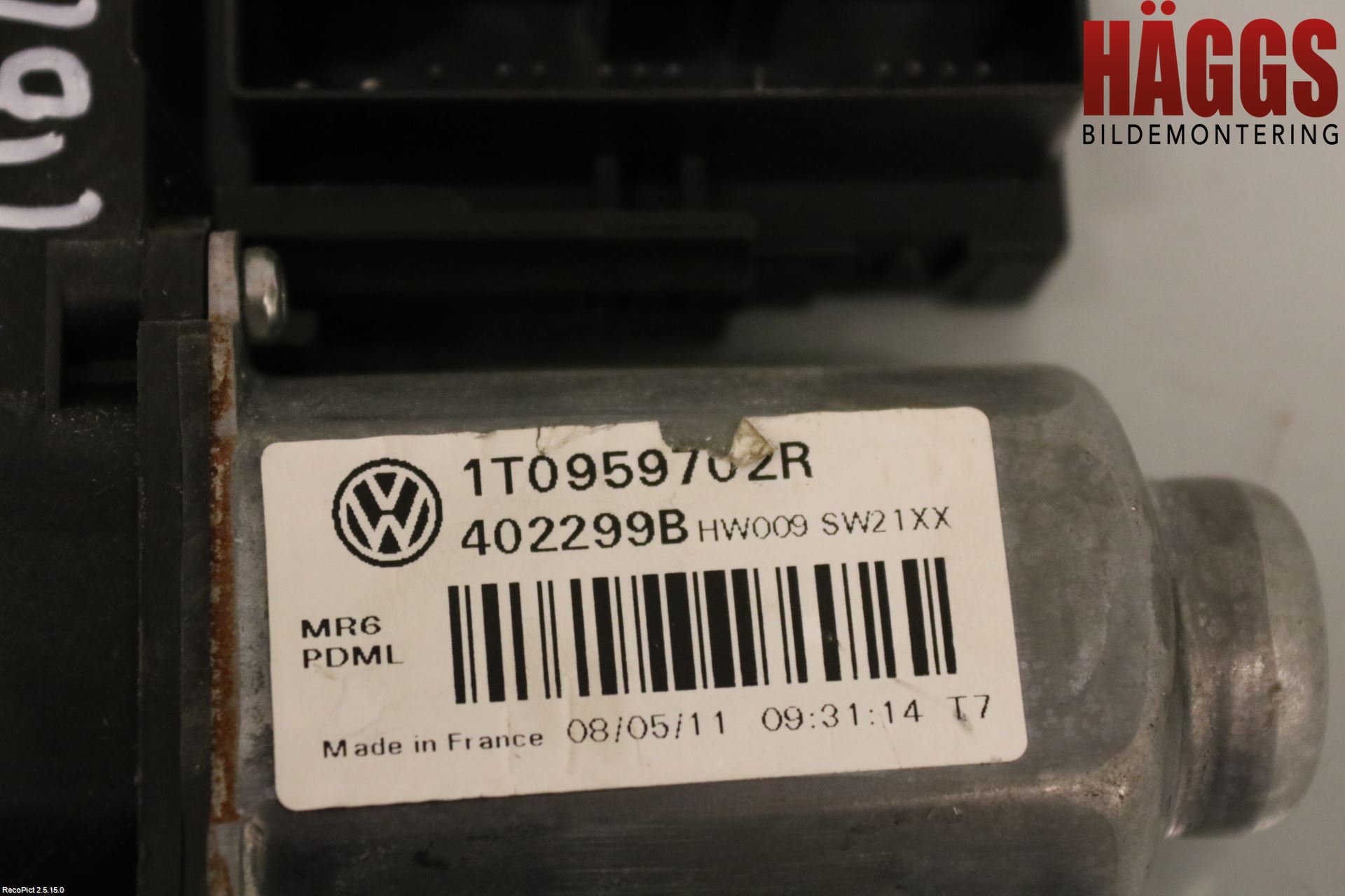 Volkswagen VW CADDY 11-15 Fönsterhissmotor