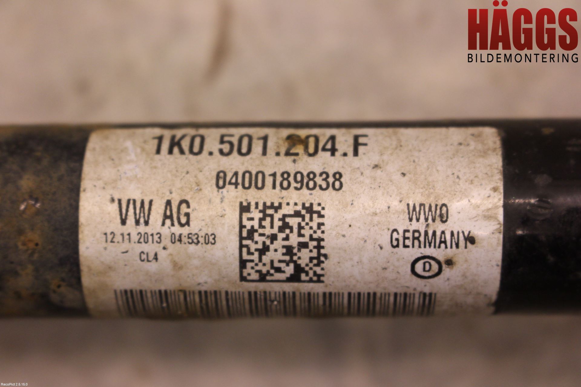 Volkswagen VW TIGUAN 07-16 Drivaxel Bak Höger