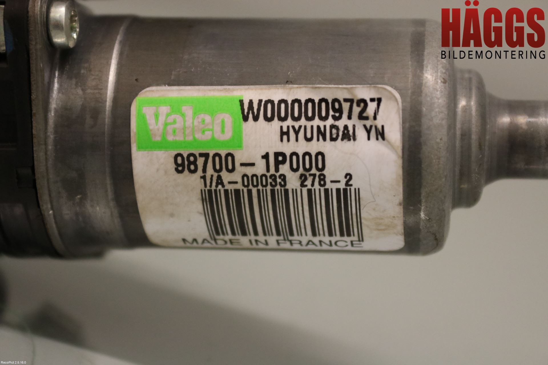 Kia VENGA 10-19 Torkarmotor Baklucka