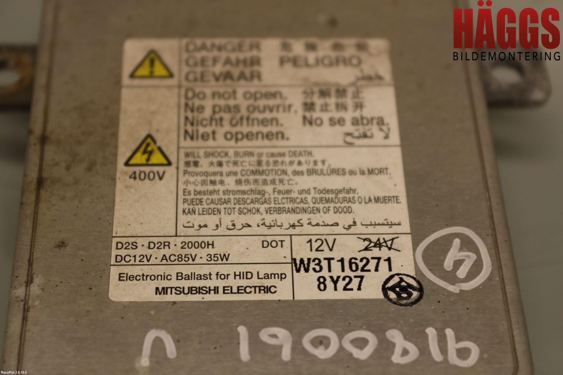 Peugeot 4007 Styrenhet Strålkastare