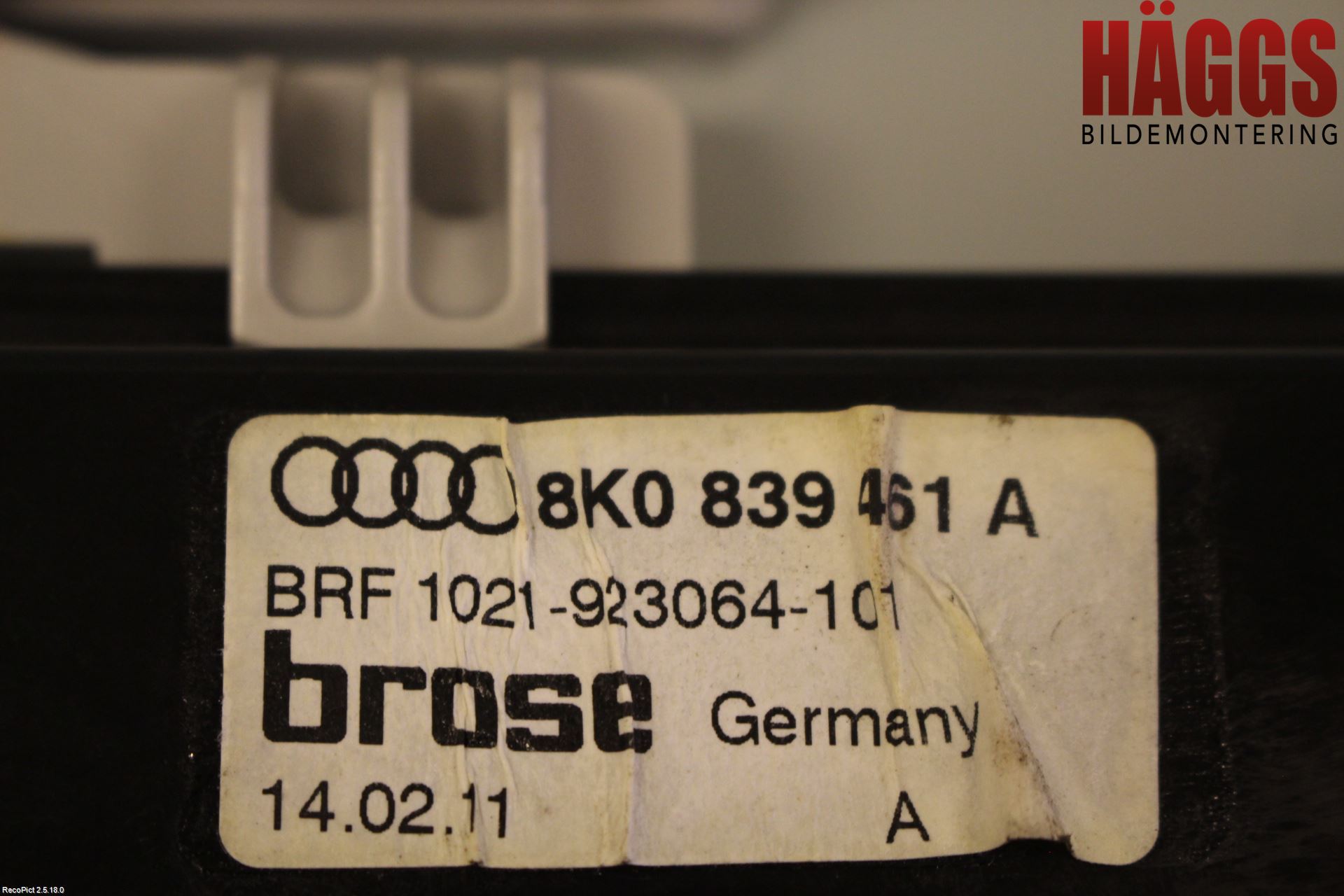 Audi A4 ALLROAD 09-16 Fönsterhissmekanism