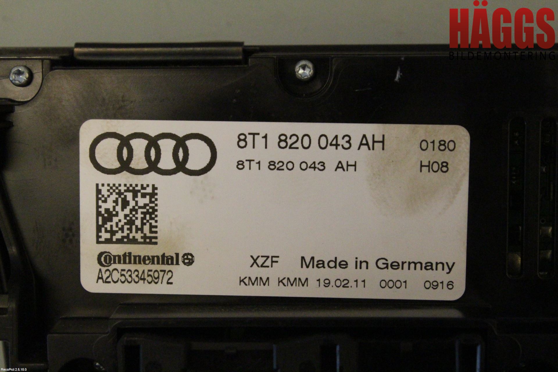 Audi A4 ALLROAD 09-16 Ac Styrenhet Ac Manöveren