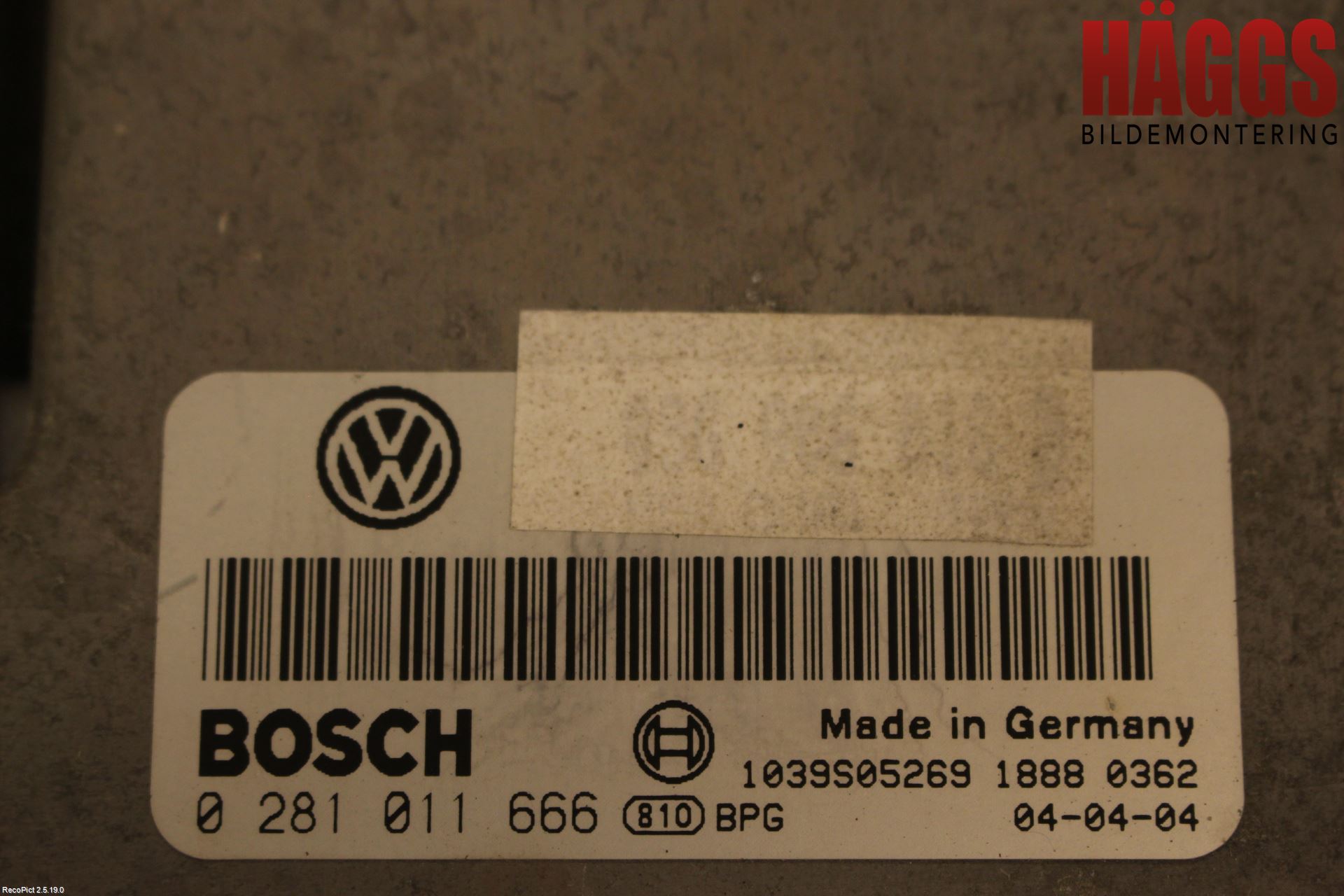 Volkswagen VW CADDY      04-10 Styrenhet Inspump Diesel