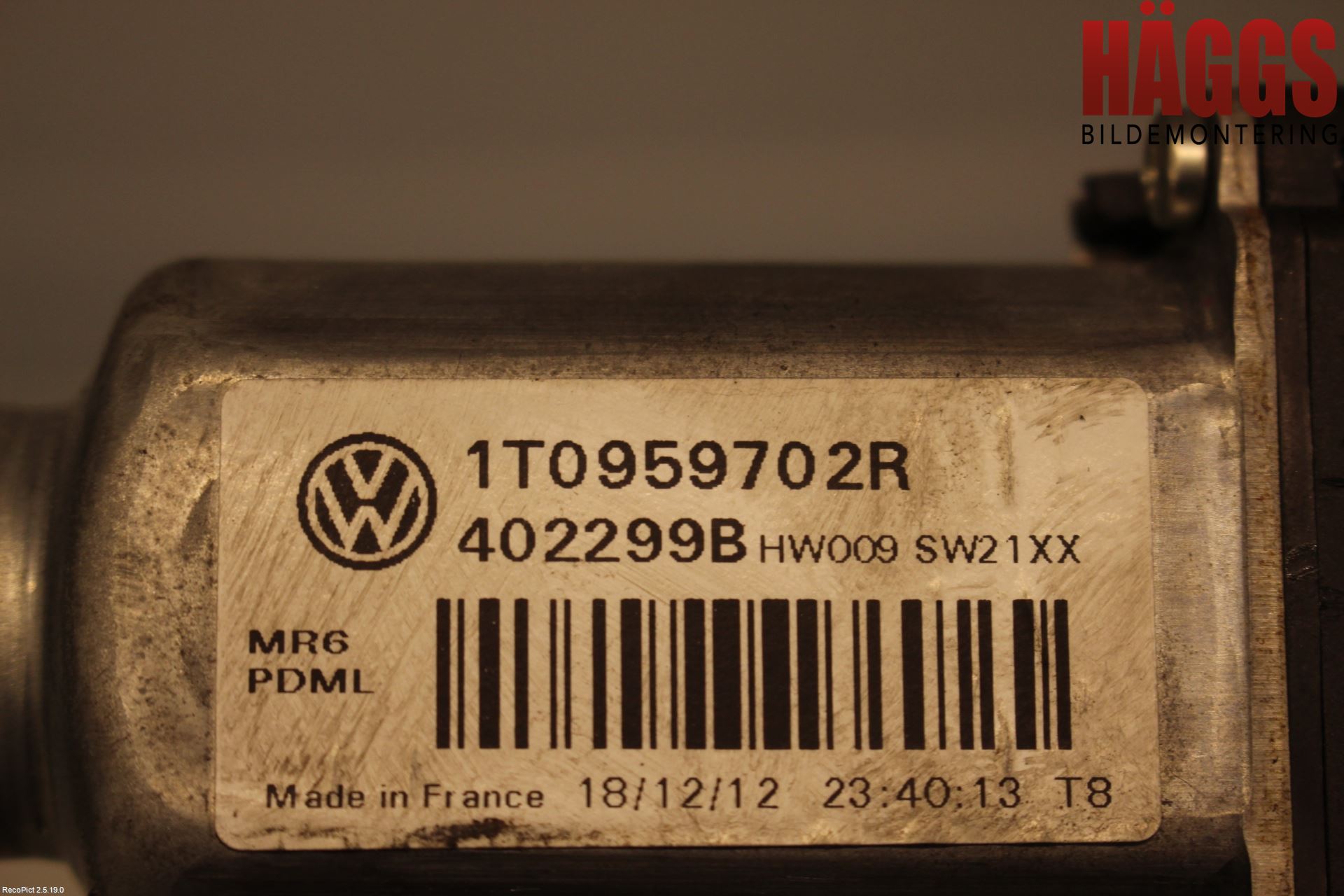 Volkswagen VW TOURAN 10-15 Fönsterhissmotor