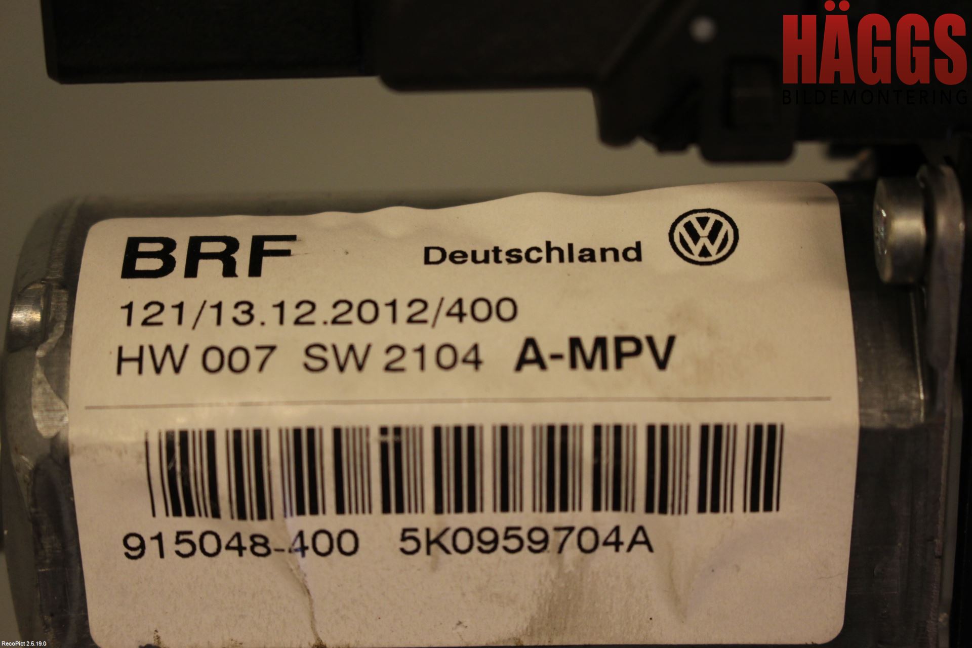 Volkswagen VW TOURAN 10-15 Fönsterhissmotor