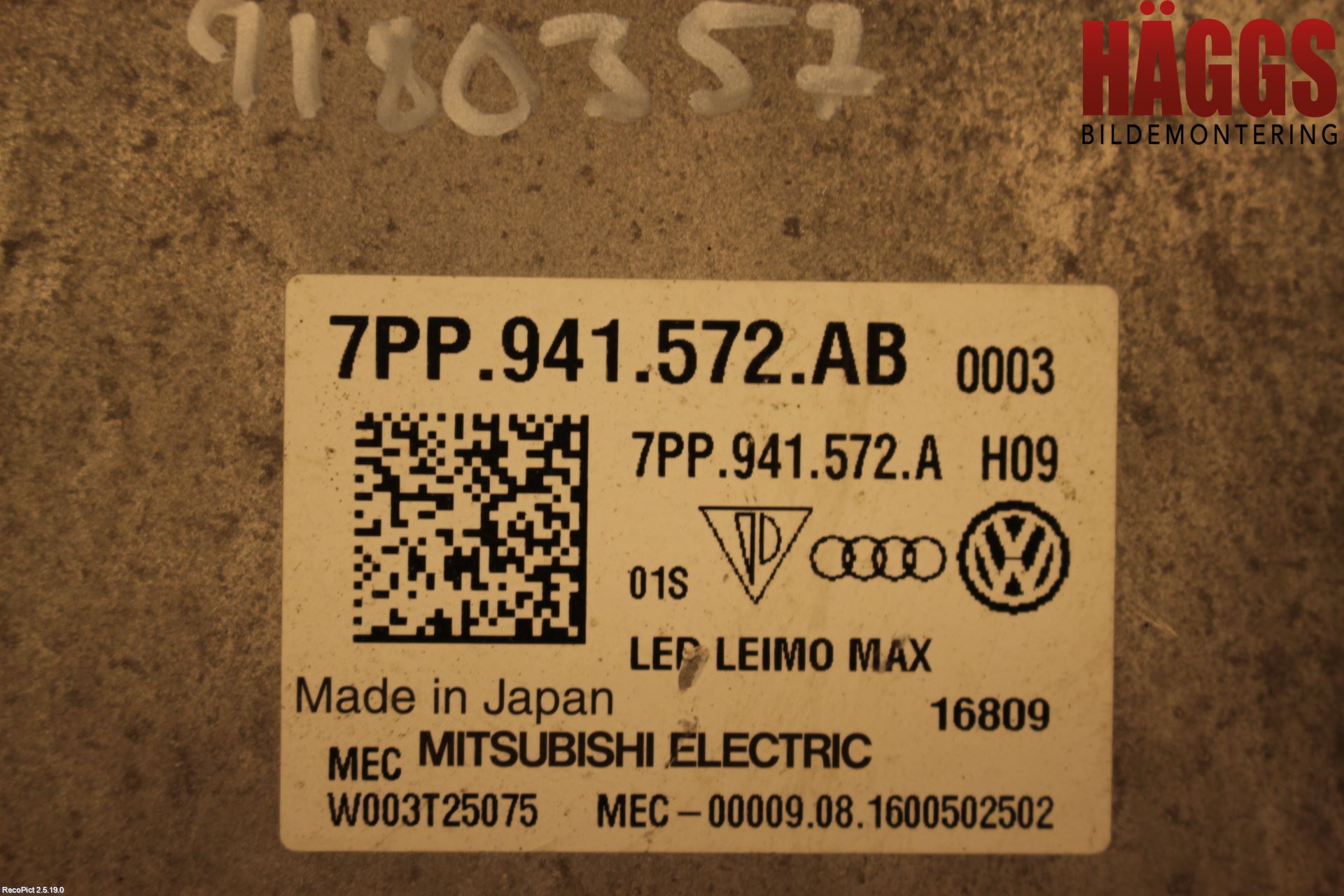 Volkswagen VW TIGUAN 16-24 Styrenhet Strålkastare