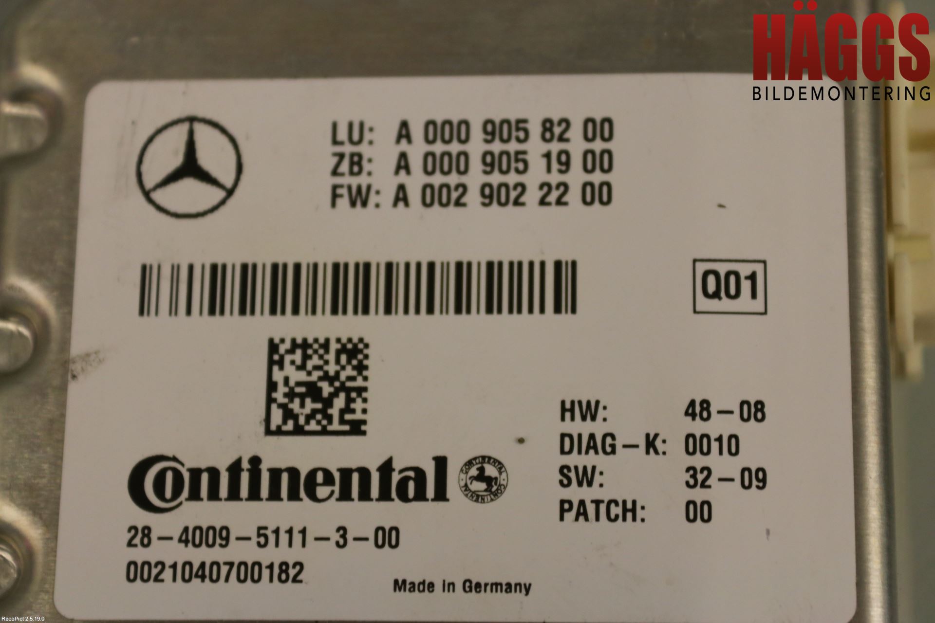 Mercedes-Benz MB E-KLASS (W212) 09-16 Parkeringshjälp Kamera