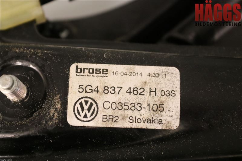 Volkswagen VW GOLF / E-GOLF VII 13-20 Fönsterhissmekanism