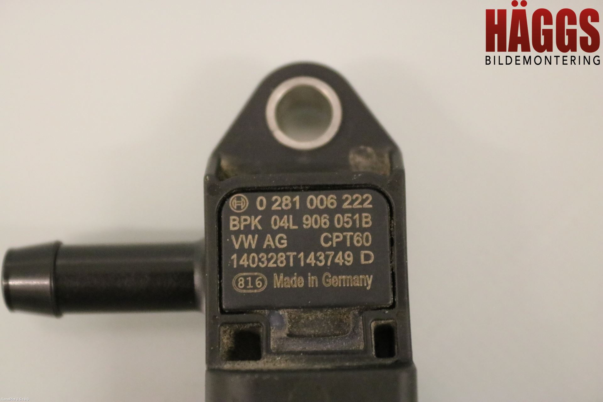 Volkswagen VW GOLF / E-GOLF VII 13-20 Givare Temp-Tryck Avgas