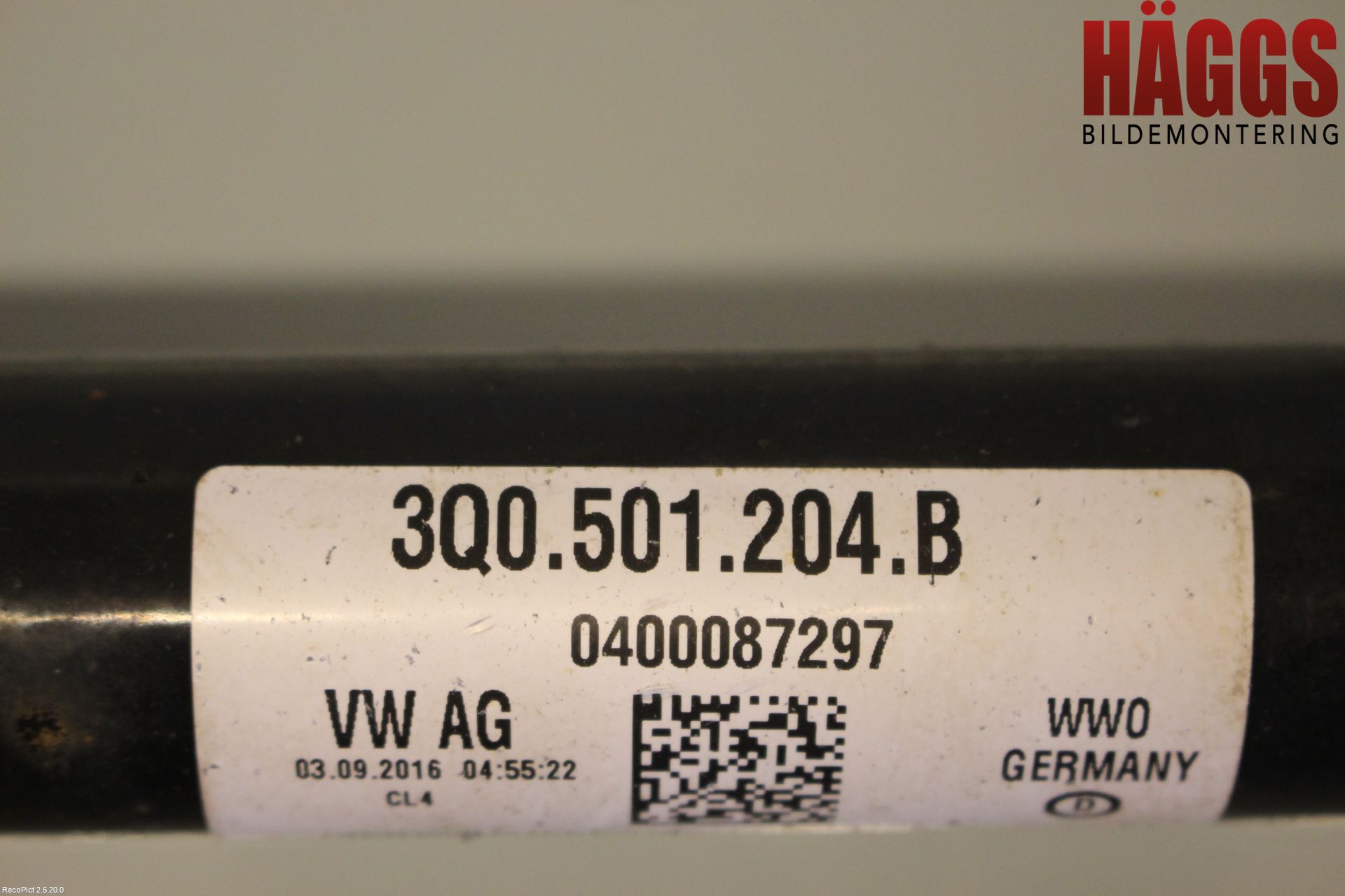 Volkswagen VW TIGUAN 16-24 Drivaxel Bak Höger