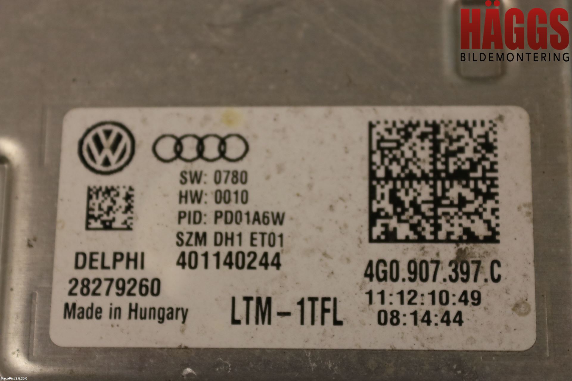 Audi A7/S7 4G 11-17 Styrenhet Strålkastare