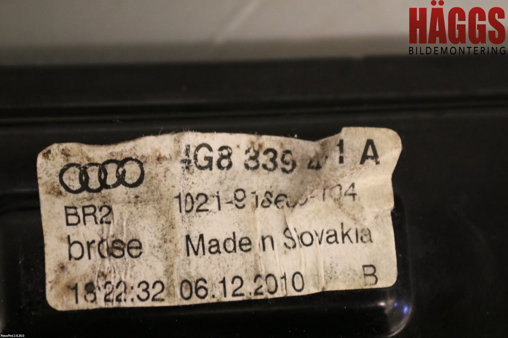 Audi A7/S7 4G 11-17 Fönsterhissmekanism
