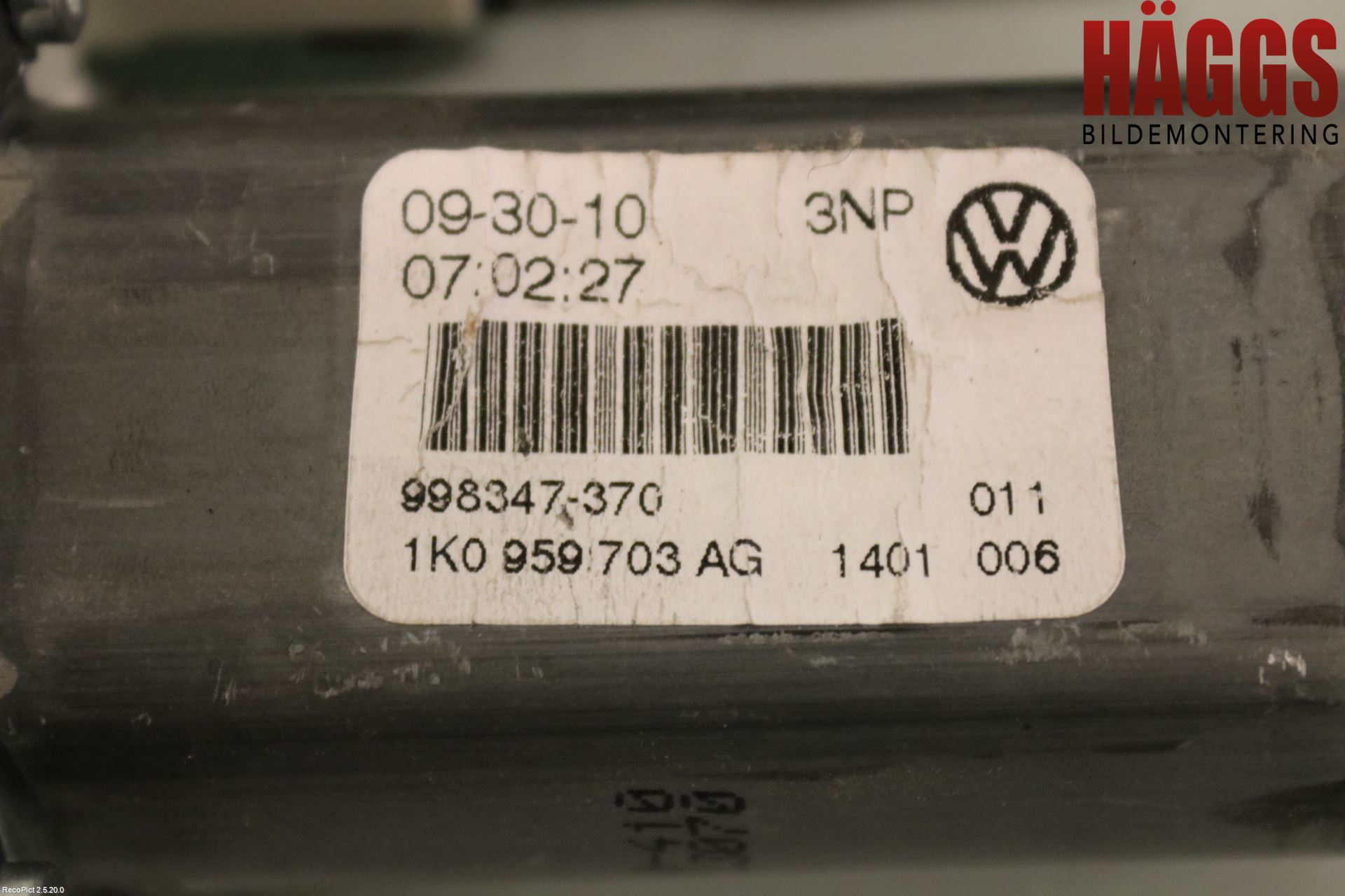 Volkswagen VW GOLF VI 09-13 Fönsterhissmotor